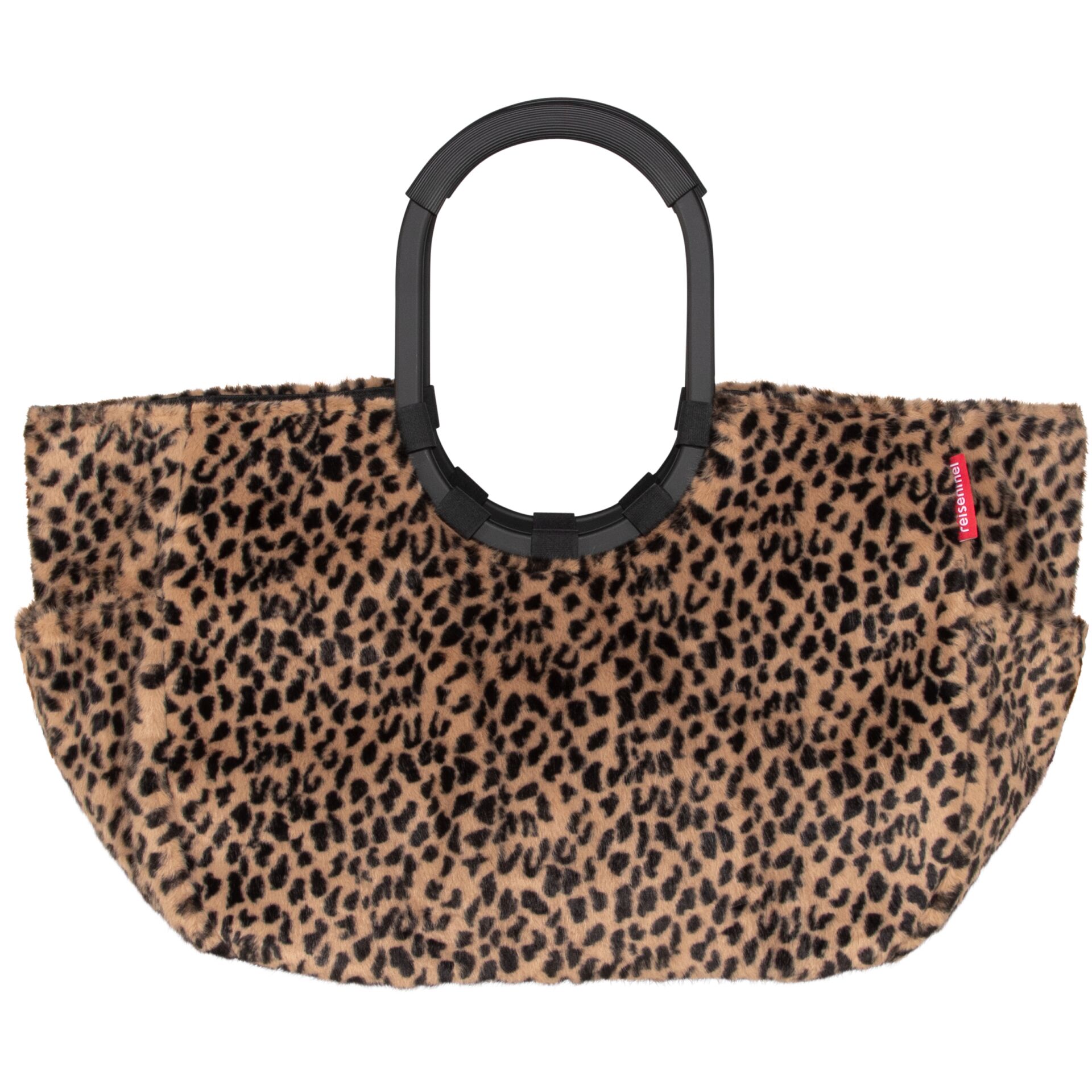 Tasche, Leoparden-Muster, Tasche mit Griffen, Lederlook, Beuteltasche