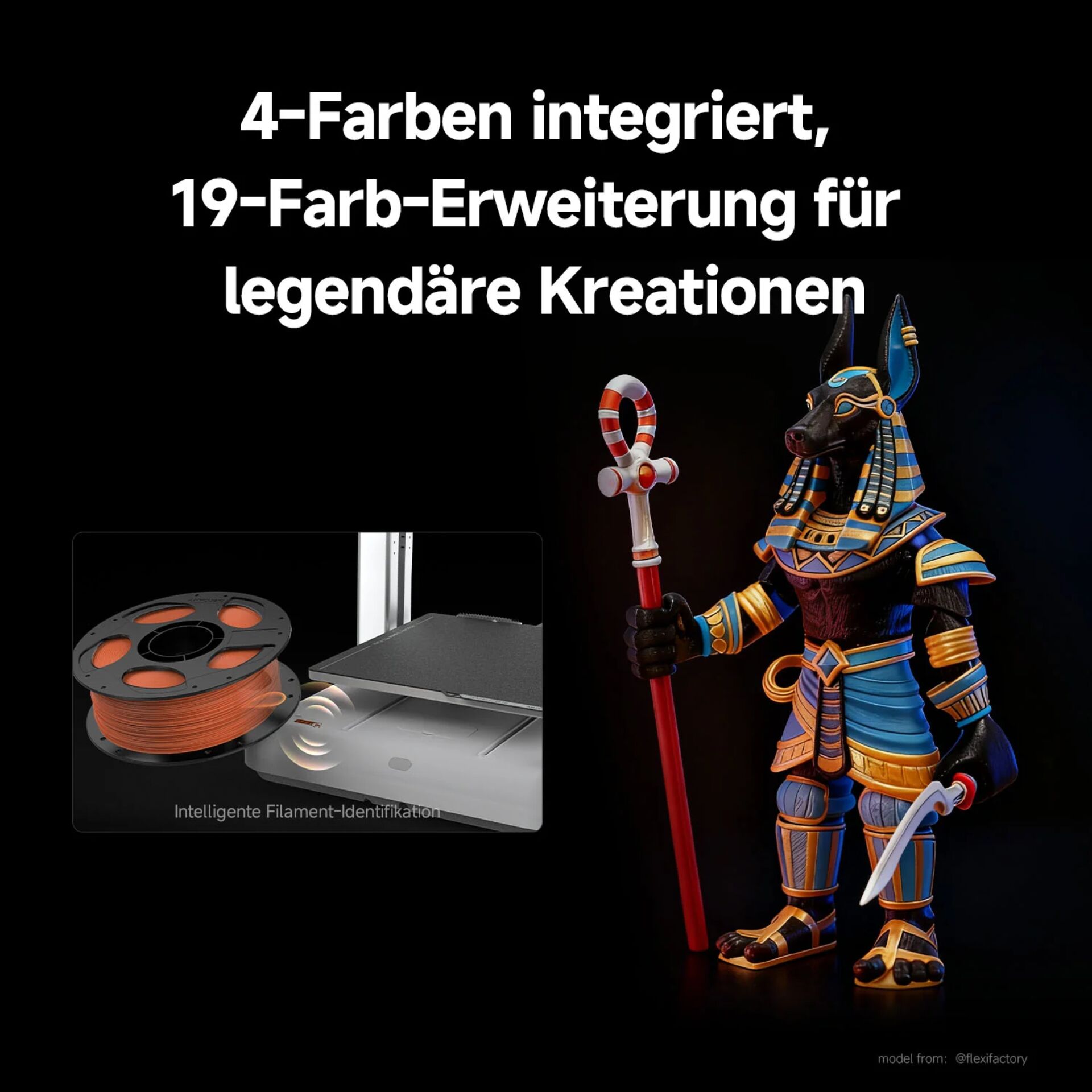 3D-Drucker, Filament, Spule, Druckmaterial, Figur