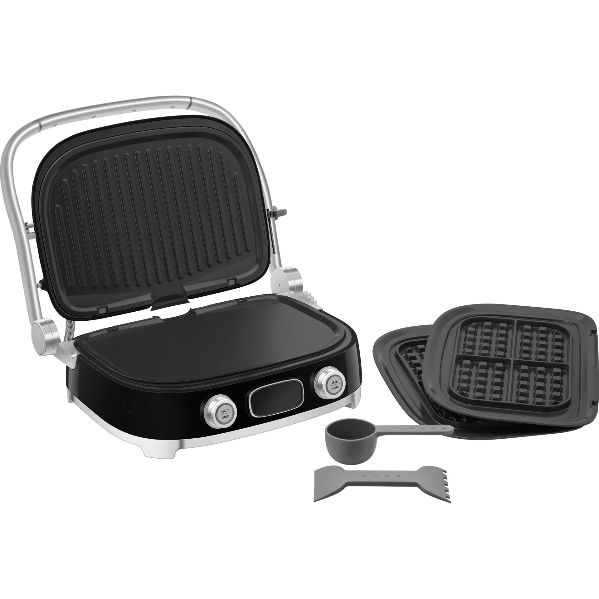 Grill, Elektrischer Grill, Grillplatte, Zubehör, Messlöffel
