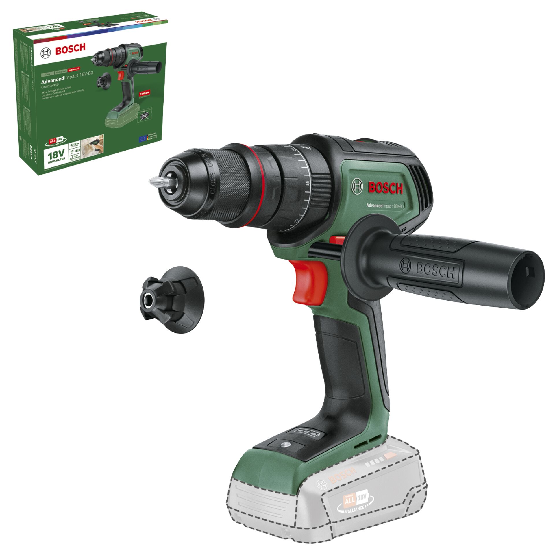 Bosch AdvancedImpact 18V-80  Akku-Schlagbohrmaschine