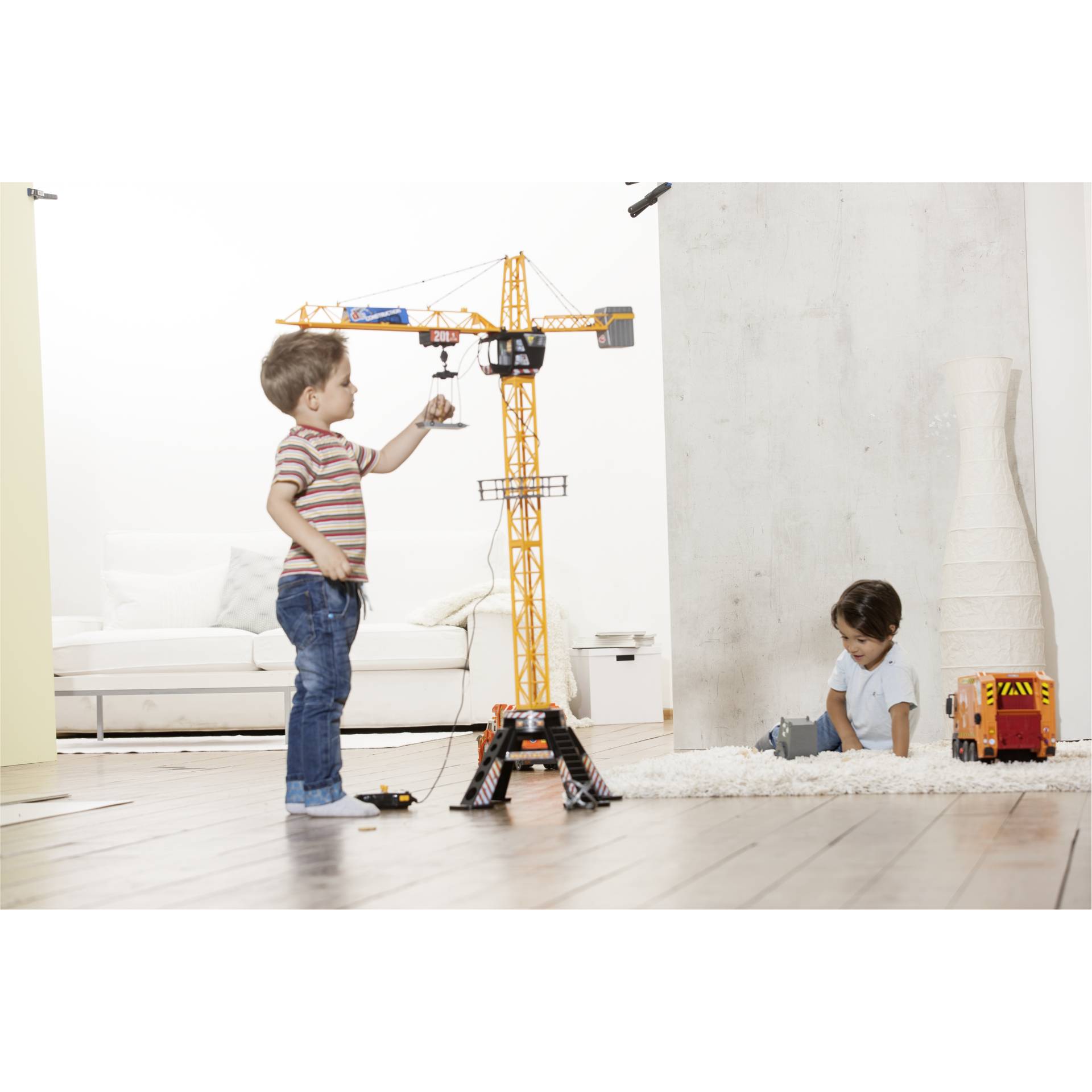 Baugewerbe, Baukran, Junge, Kind, Person