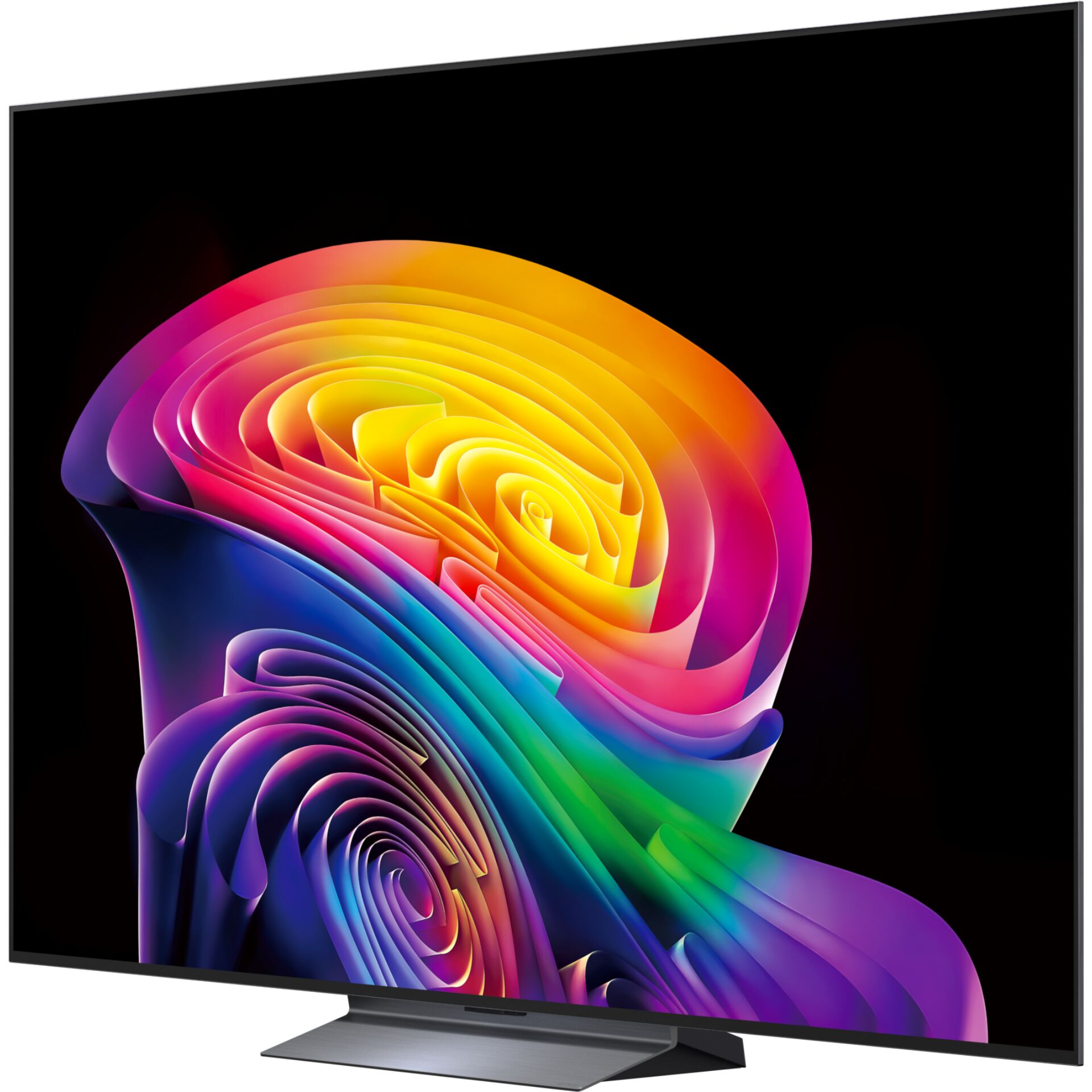 LED-TV, Flachbildschirm, 4K, bunte Spirale, Fernseher