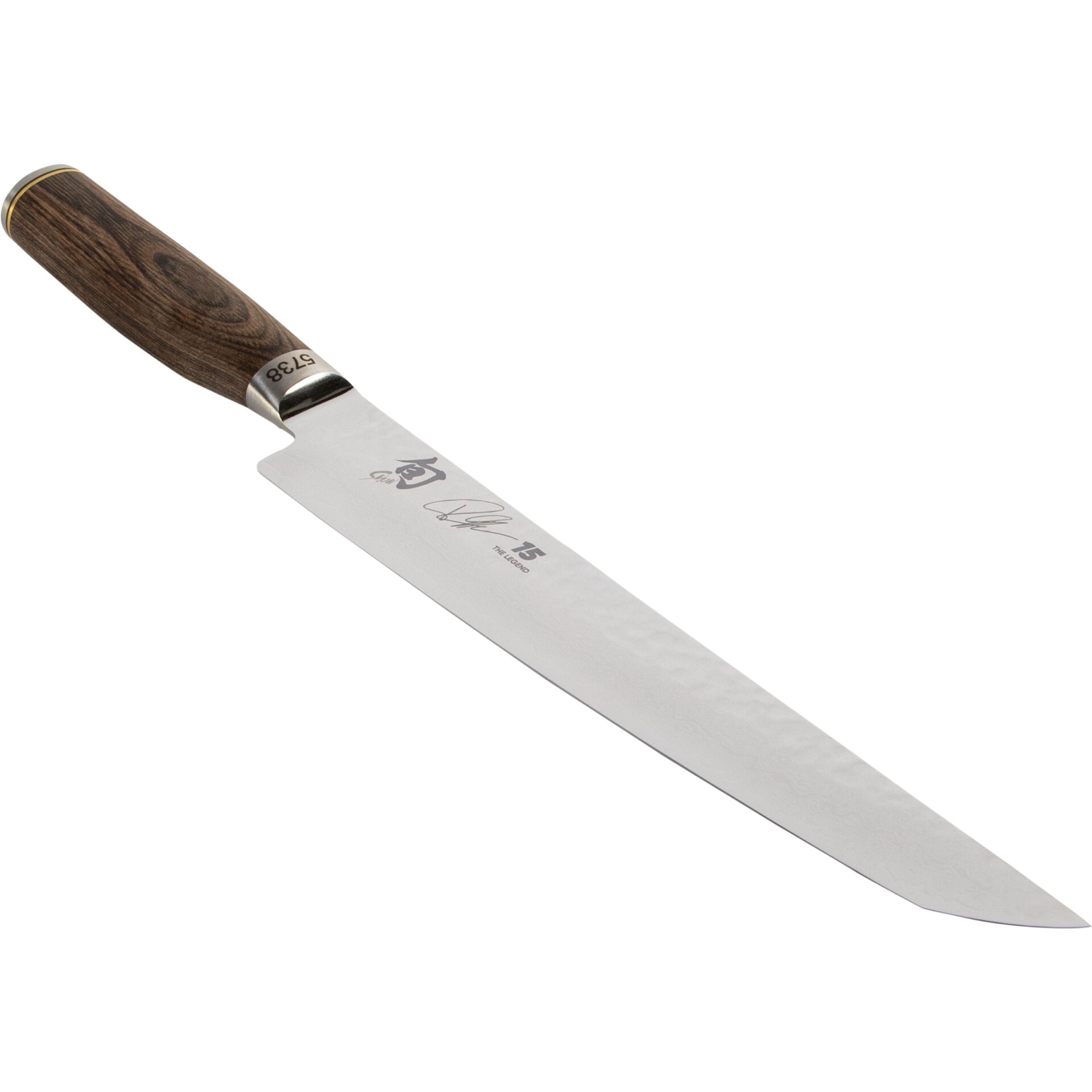 Kochmesser, Küchenmesser, Damaststahl, Holzgriff, 15 cmKlinge