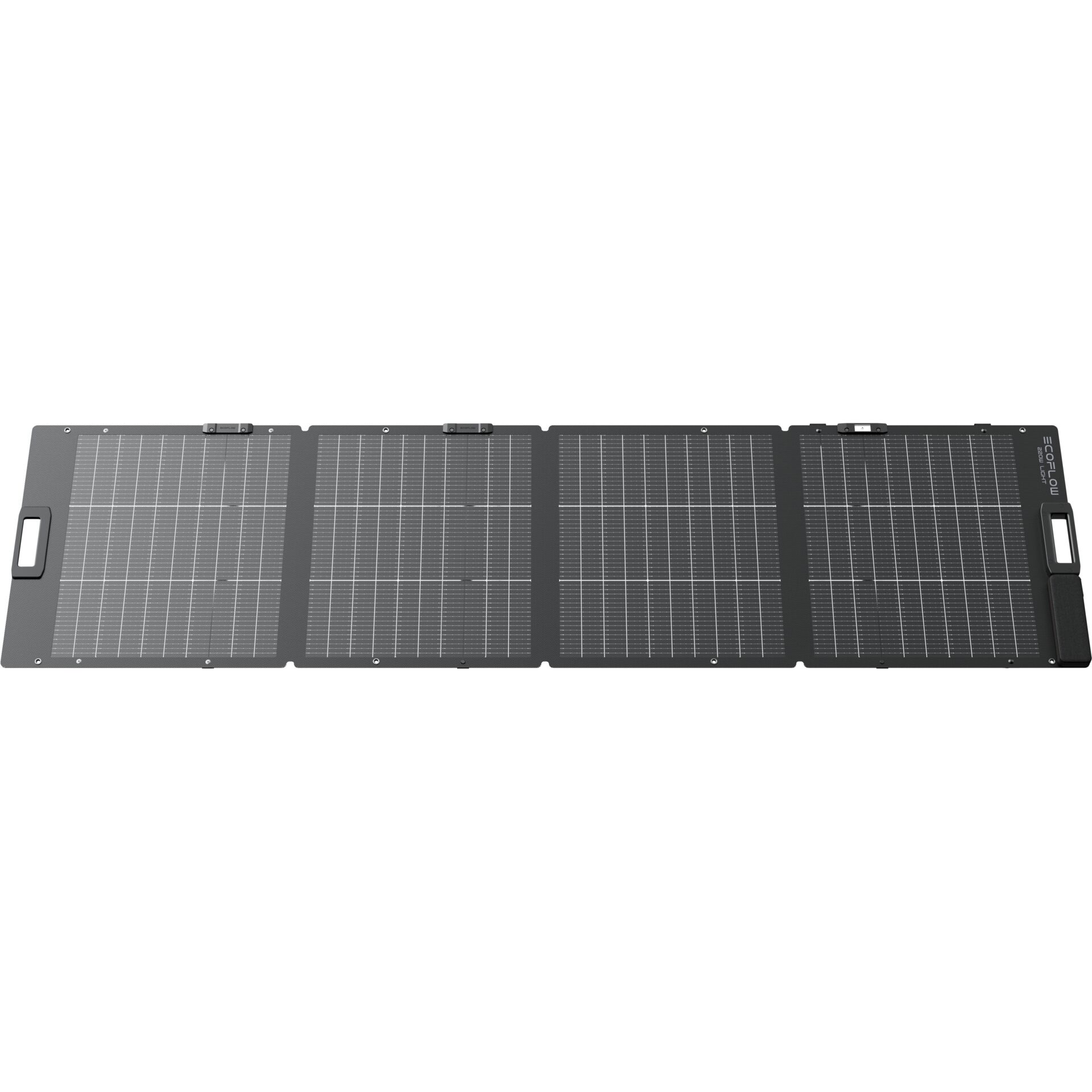 Faltbares Solarpanel, Solar-Ladegerät, Vier Solarmodule, Schwarz, Tragegriffe
