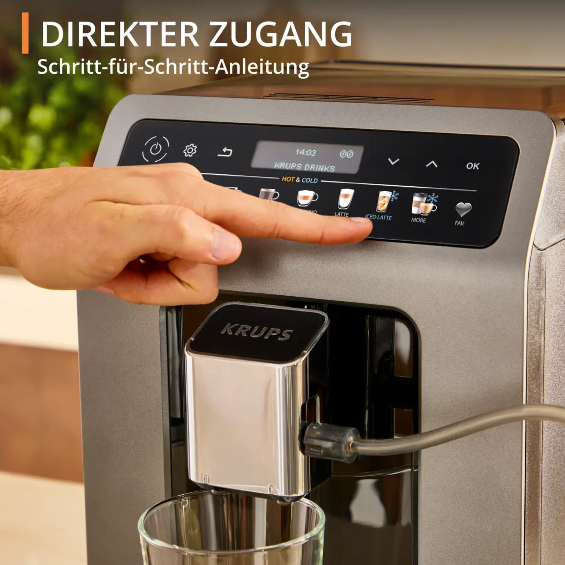 Kaffeemaschine, Kapselmaschine, Krups, Frontpanel, Wassertank