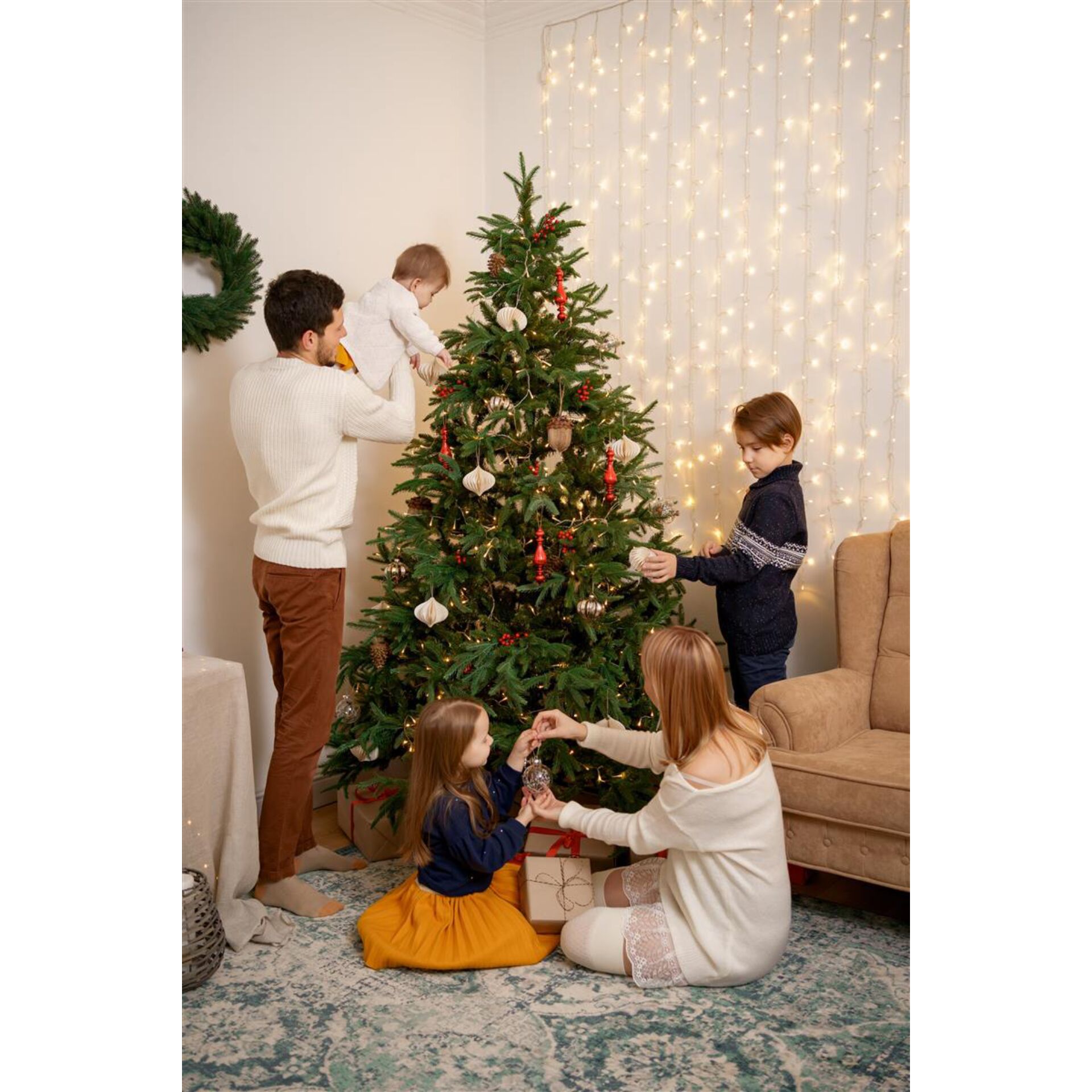 Weihnachten, Weihnachtsdekorationen, Festival, Person, Weihnachtsbaum