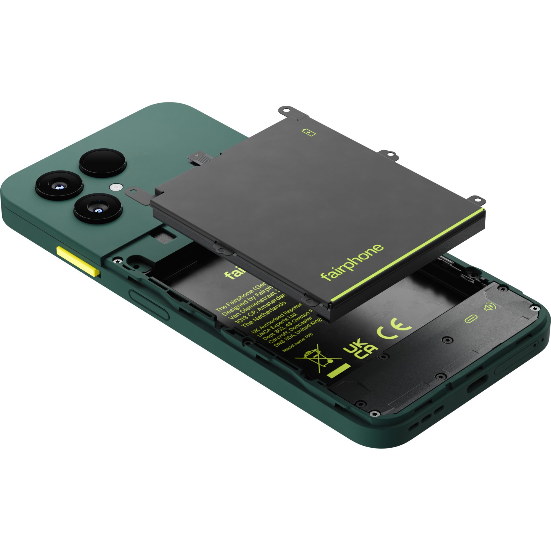 smartphone, batterie, grün, kamera Objektiv, modulare Bauweise