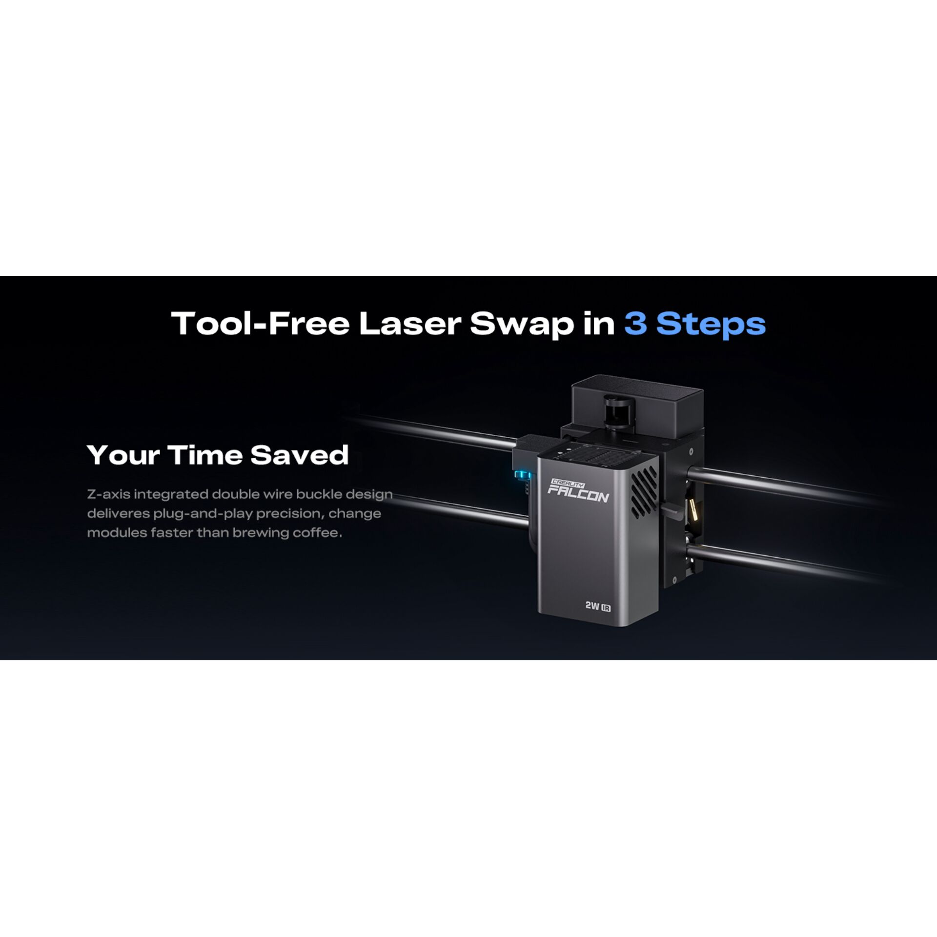 laser module, tool-free, 2W IR, falcon, laser swap