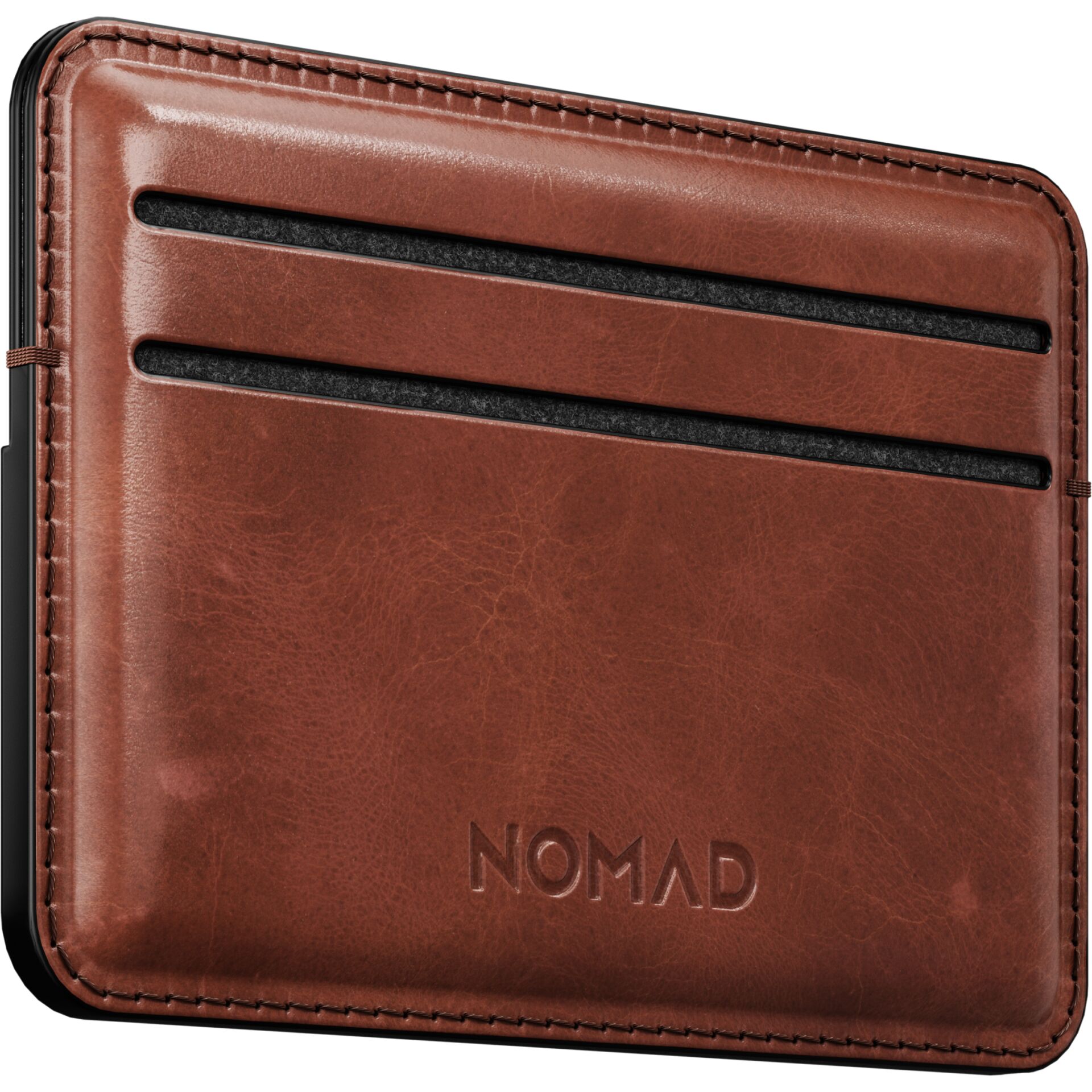 wallet, kartenhalter, braun, leder, schmal