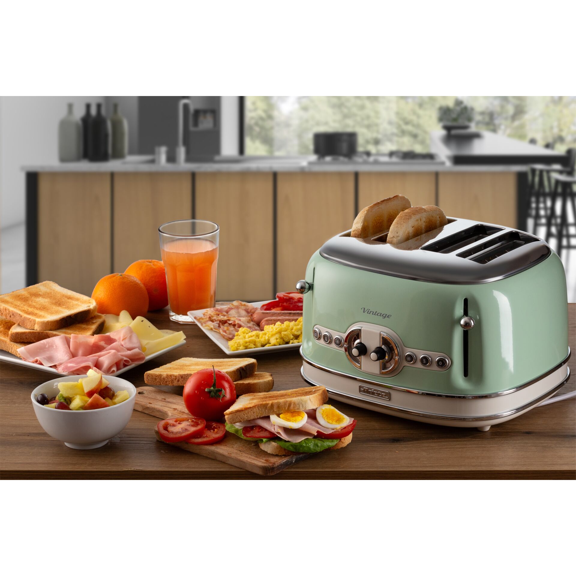 Toaster, Küche, Brötchen, Toast, Gemüse