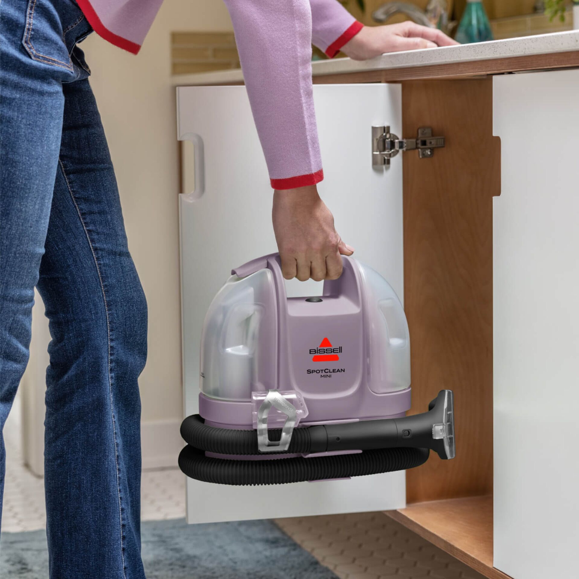 Kompaktstaubsauger, SpotClean Mini, Küchenstaubsauger, Staubsauger mit Schlauch, Lilafarbener Haushaltssauger