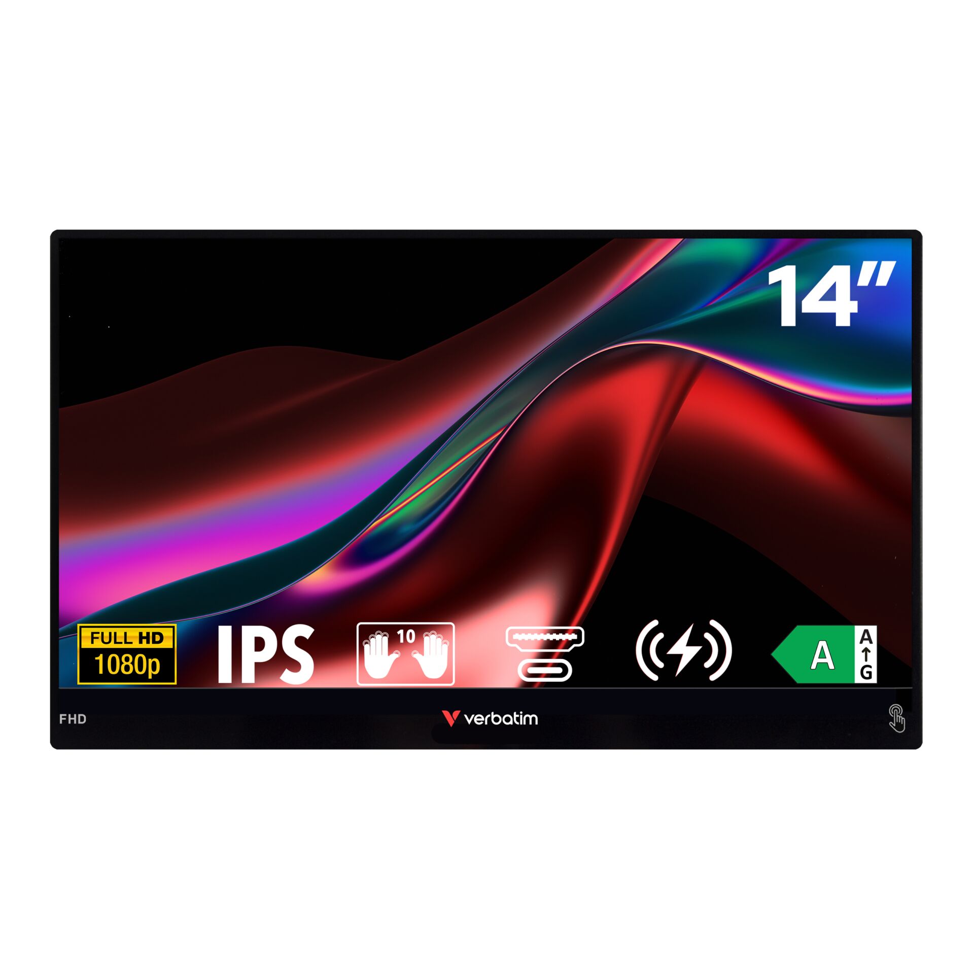 Verbatim Portable Full HD Touch  Monitor Light Power Bank 5000mAh