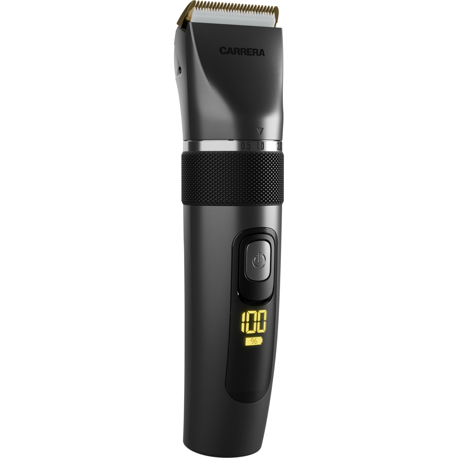 Elektrischer Barba-Trimmer, Trimmer, Gravurfreundlich, Display 100% Akku, Klingenaufsatz