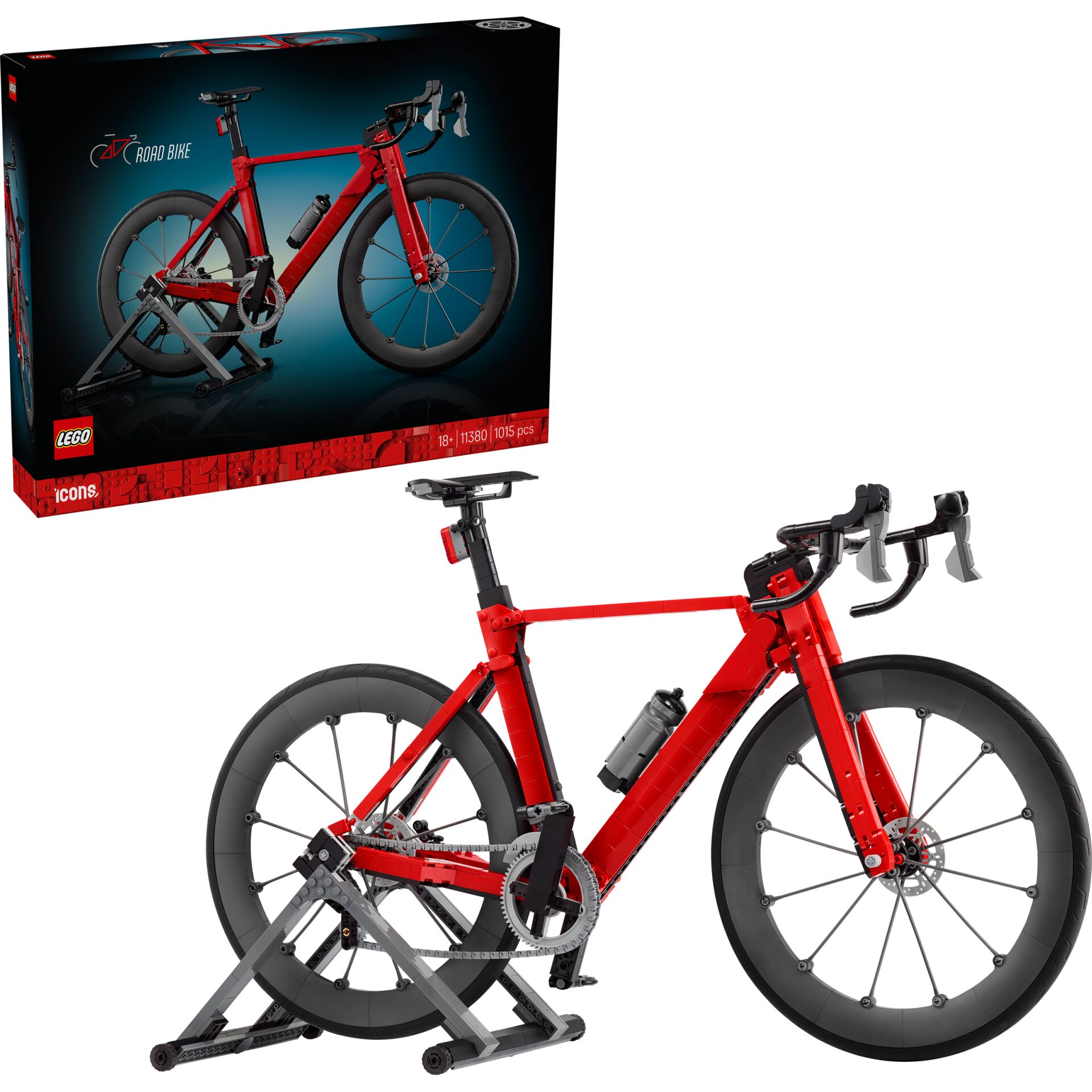 road bike, red bicycle, red frame, bike trainer compatible, disc brake