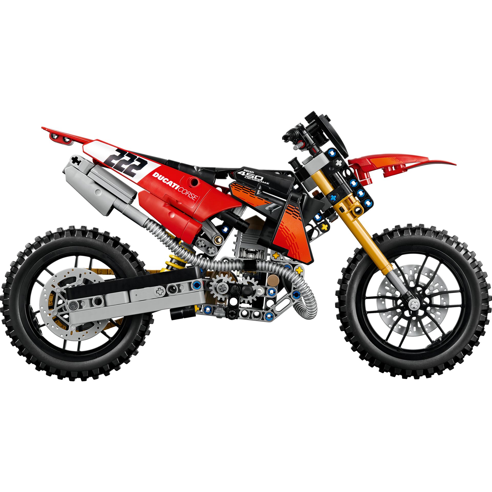 Motorrad, Ducati, Rennmaschine, Lego Technic, Rot-Schwarz