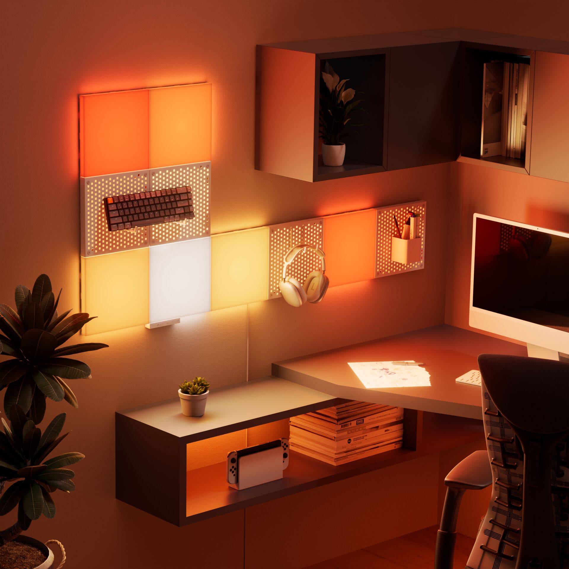 Moebel, Tabelle, Schreibtisch, Beleuchtung, Innenarchitektur