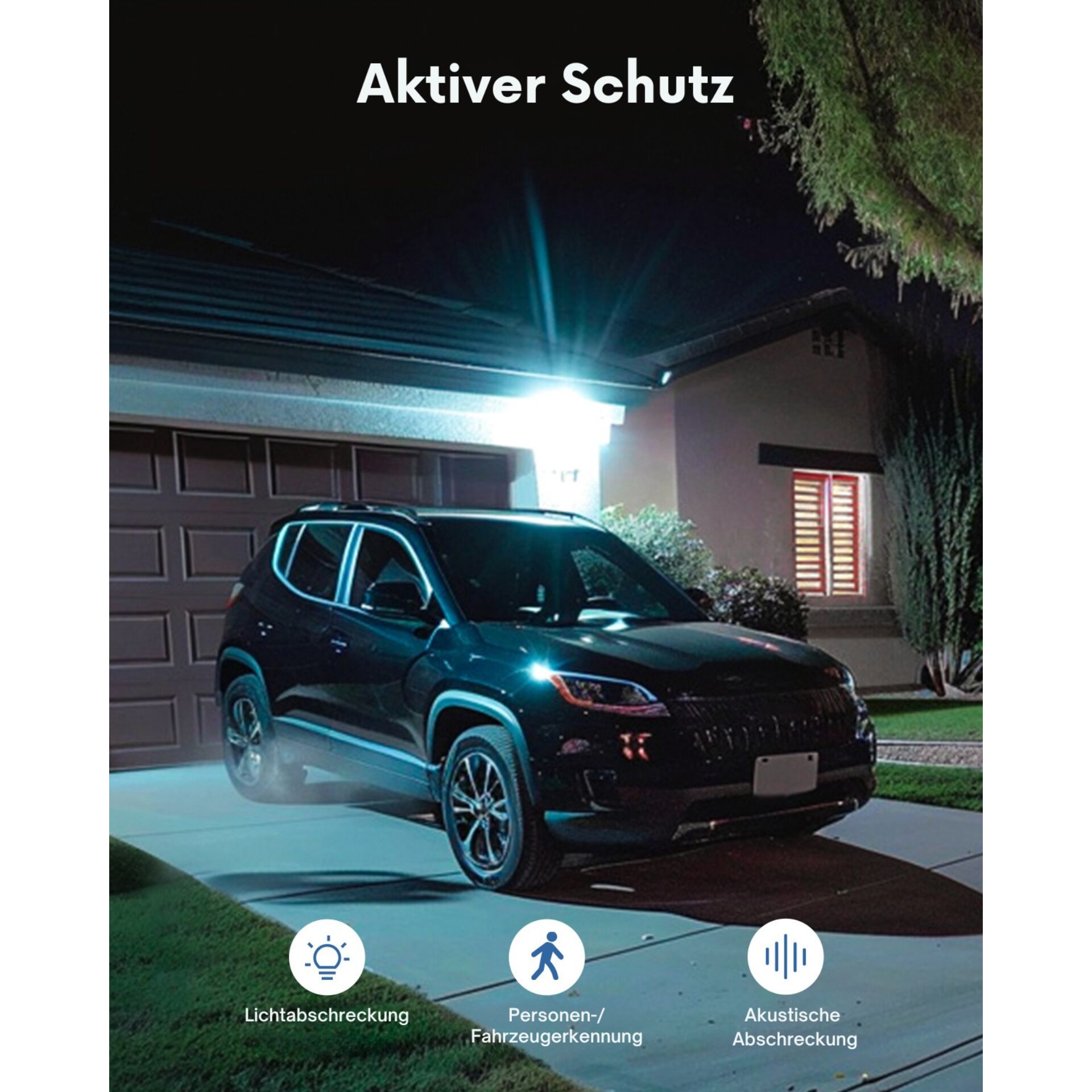 SUV, Nachtsicht, Schwarz, Auto, Beleuchtung