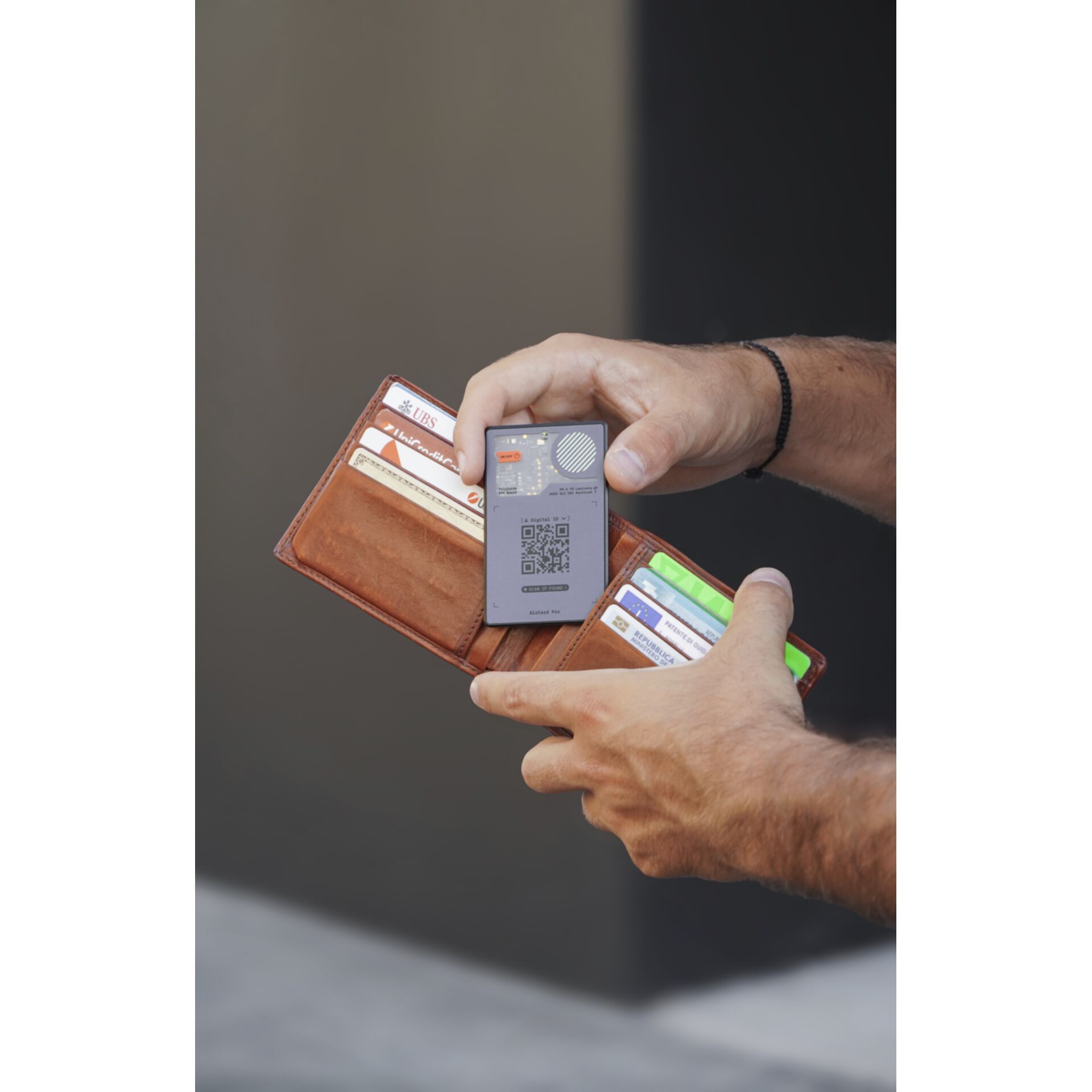 Zubehor, Geldbörse, Text