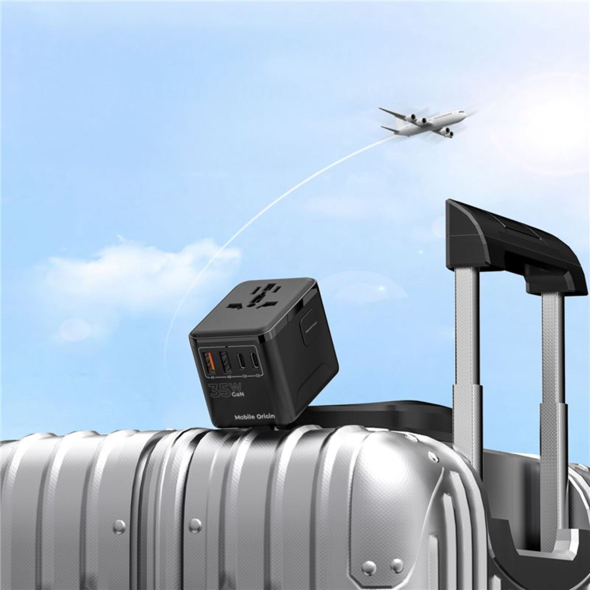 USB-Ladegerät, Reiseladegerät, Stromadapter, Reise-Steckdosenadapter, Schutzgehäuse Ladestation