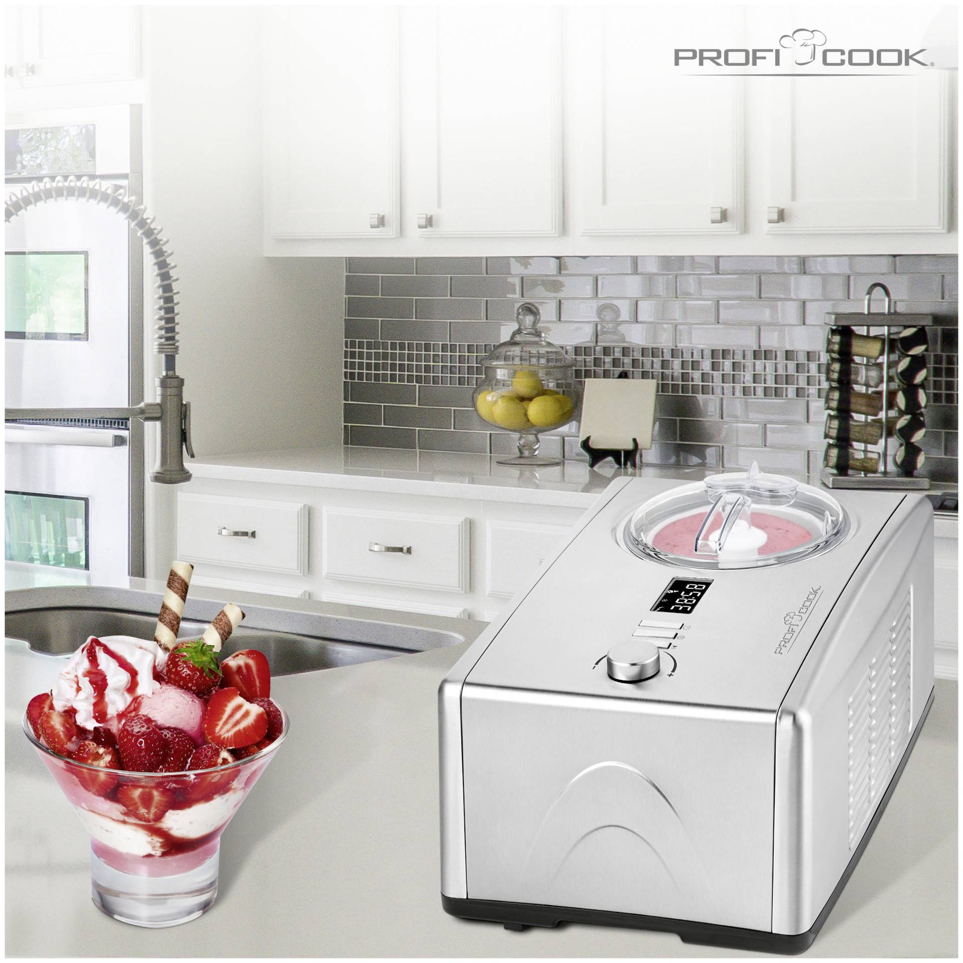 Essen, Eiscreme, Elektrisches Gerät, Waschmaschine, Erdbeere