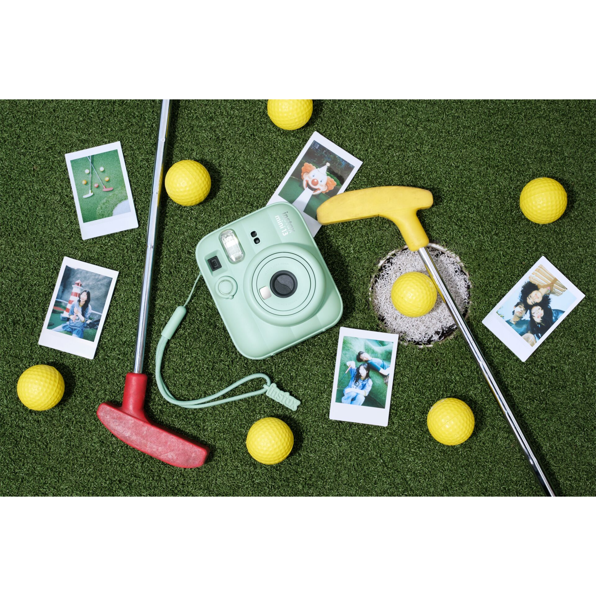 Polaroid, Kamera, mintgrün, GOLFER S Golfball?