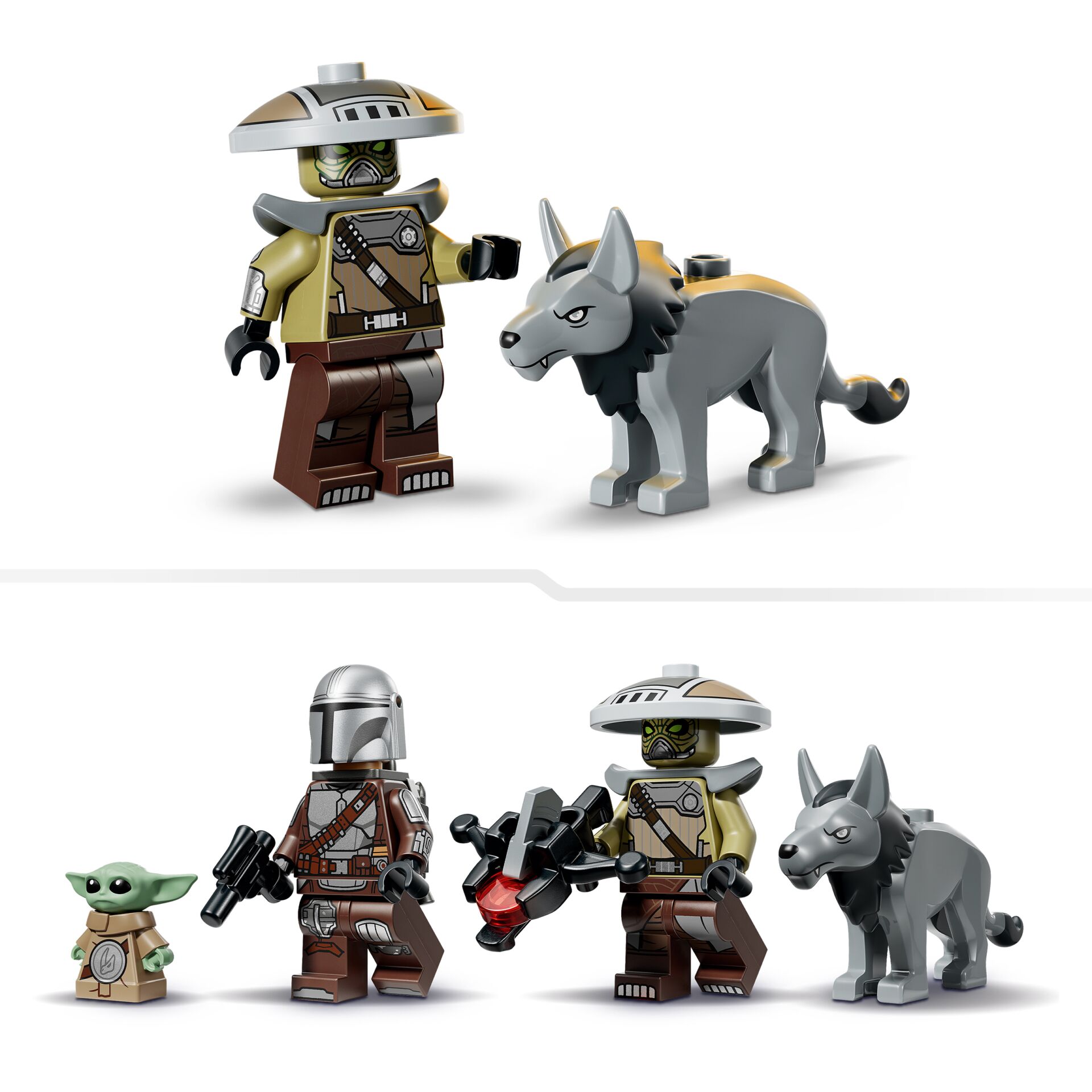 minifigure, soldier, dog, grok, baby-yoda