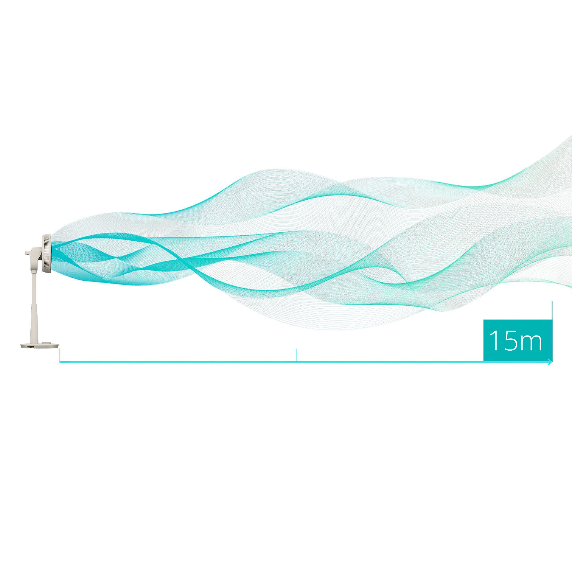 Schwungventilator, Lüfter, Höhe 15 m Maßstab, Stativ, Ventilator-Design
