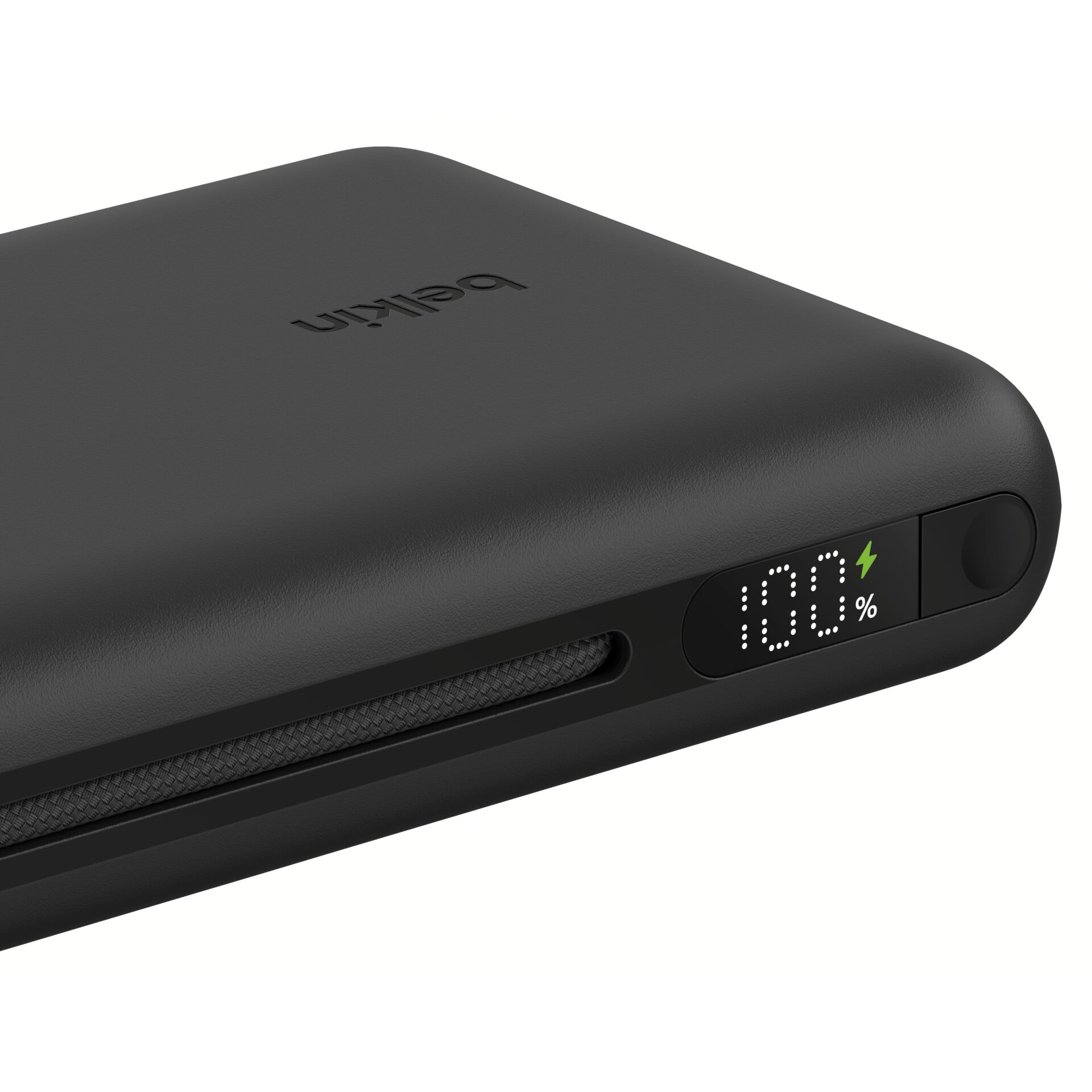 Powerbank, LCD-Anzeige, LED-Display, USB-C, Schwarz