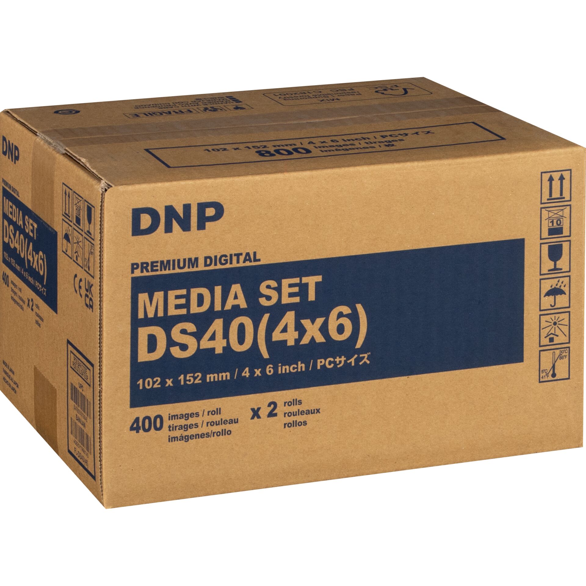 Kiste, Karton, Lieferung des Pakets, Person, Kartonbox, DNP Media Set, DS40(4x6), 102 x 152 mm, 400 Bilder/Set