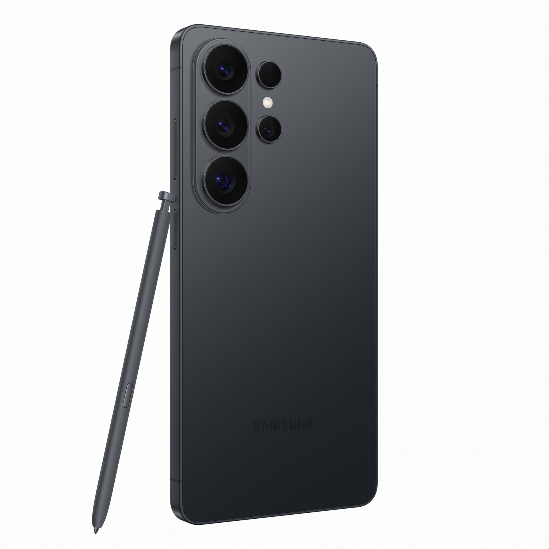 smartphone, quad camera, Stift, dunkelgrau, Rückseite