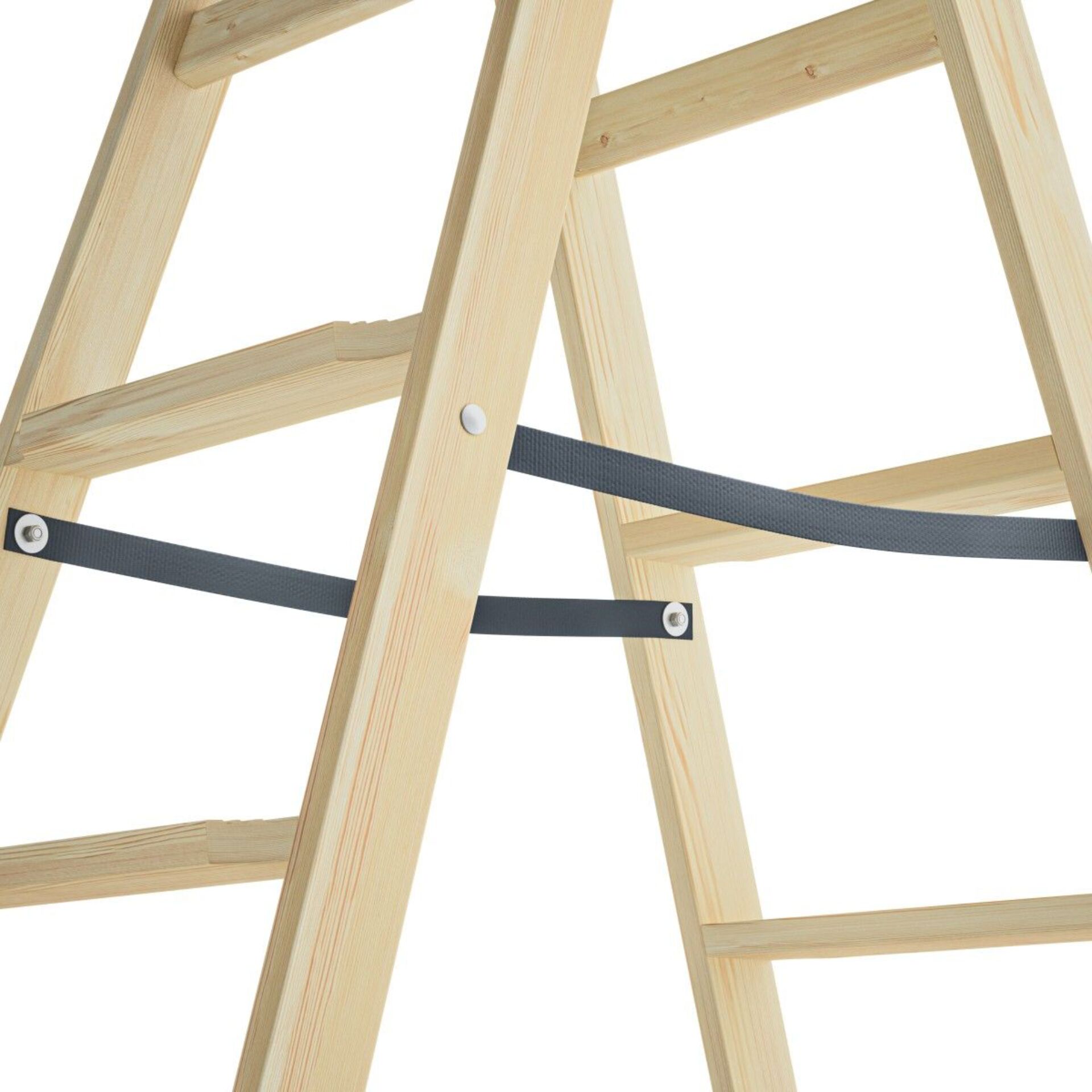 Schrittleiter, Holzleiter, Leiter, Stahlband, Konstruktionselement