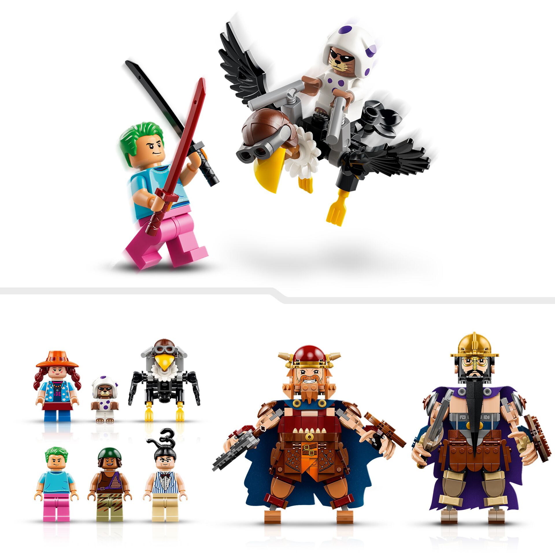 LEGO, Minifiguren, Piraten, Kämpfer, Vögel