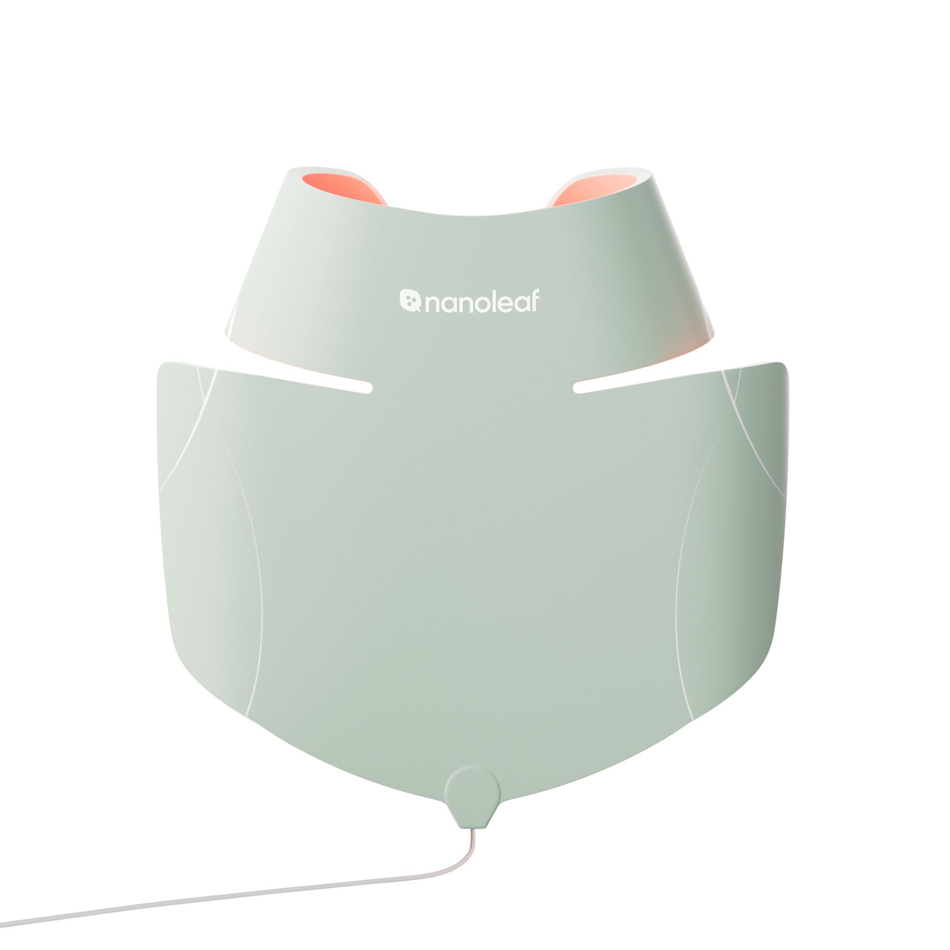 Lichttherapiemaske, Gesichtsmaske, Mintgrün, LED-Licht, Kabelgebunden