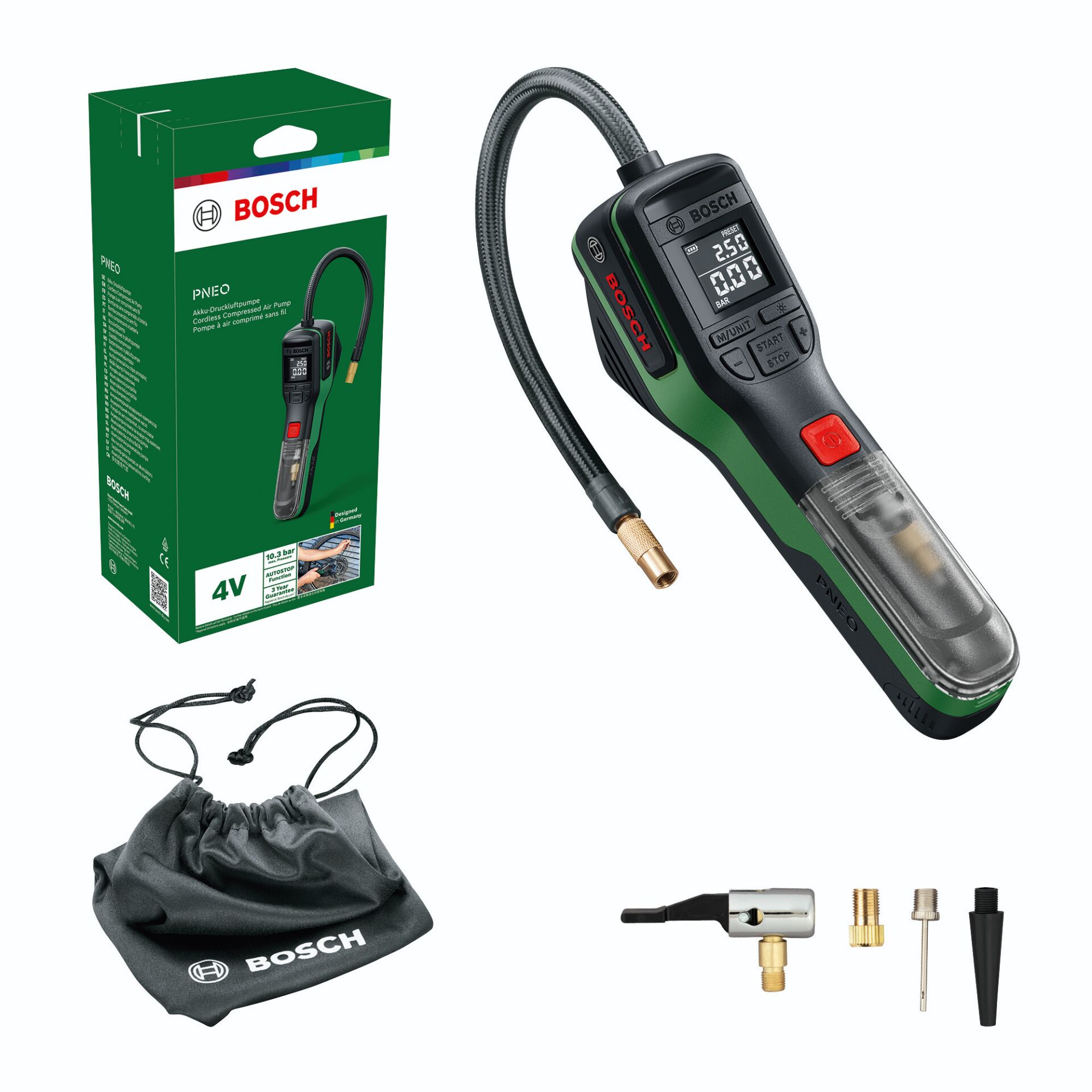 Bosch PNEO, Werkzeugtasche  Akku-Druckluftpumpe