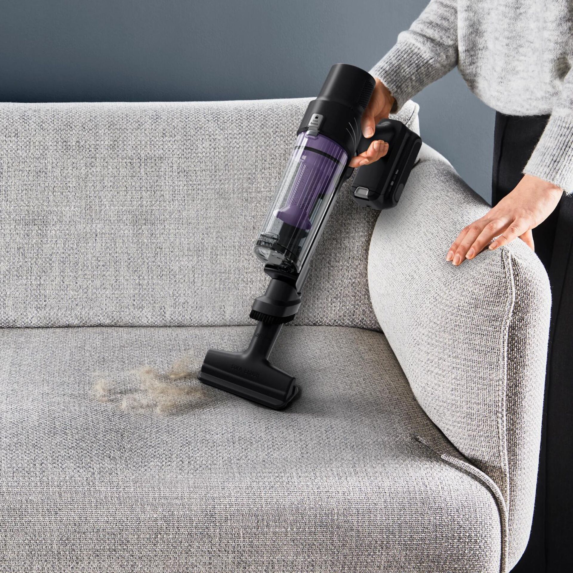 Akkusauger, Sichtstaub, Sofa, Karre, Handstaubsauger