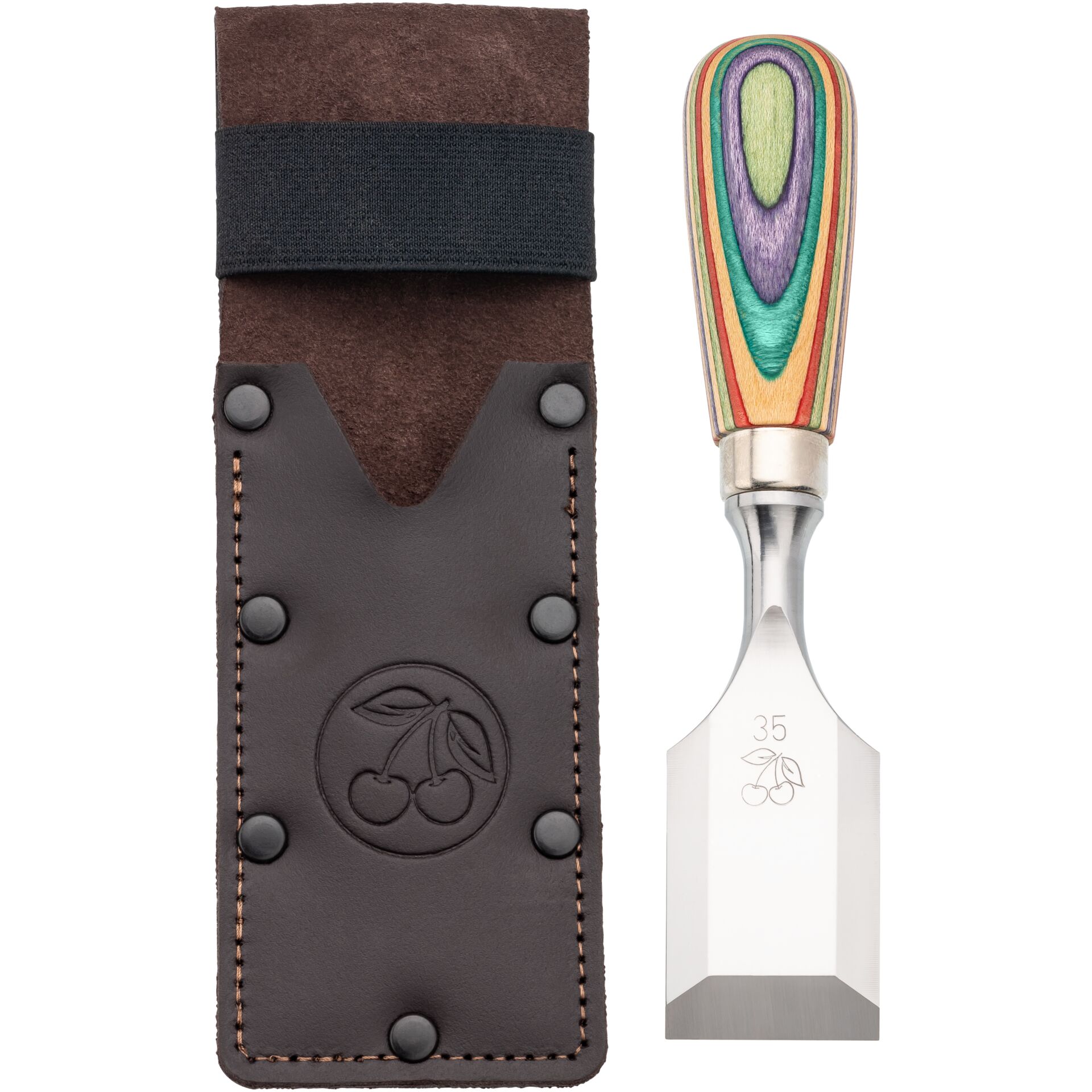 Kirschen W.I.N.A.C. Kurzbeitel  Lederholster, 35 mm