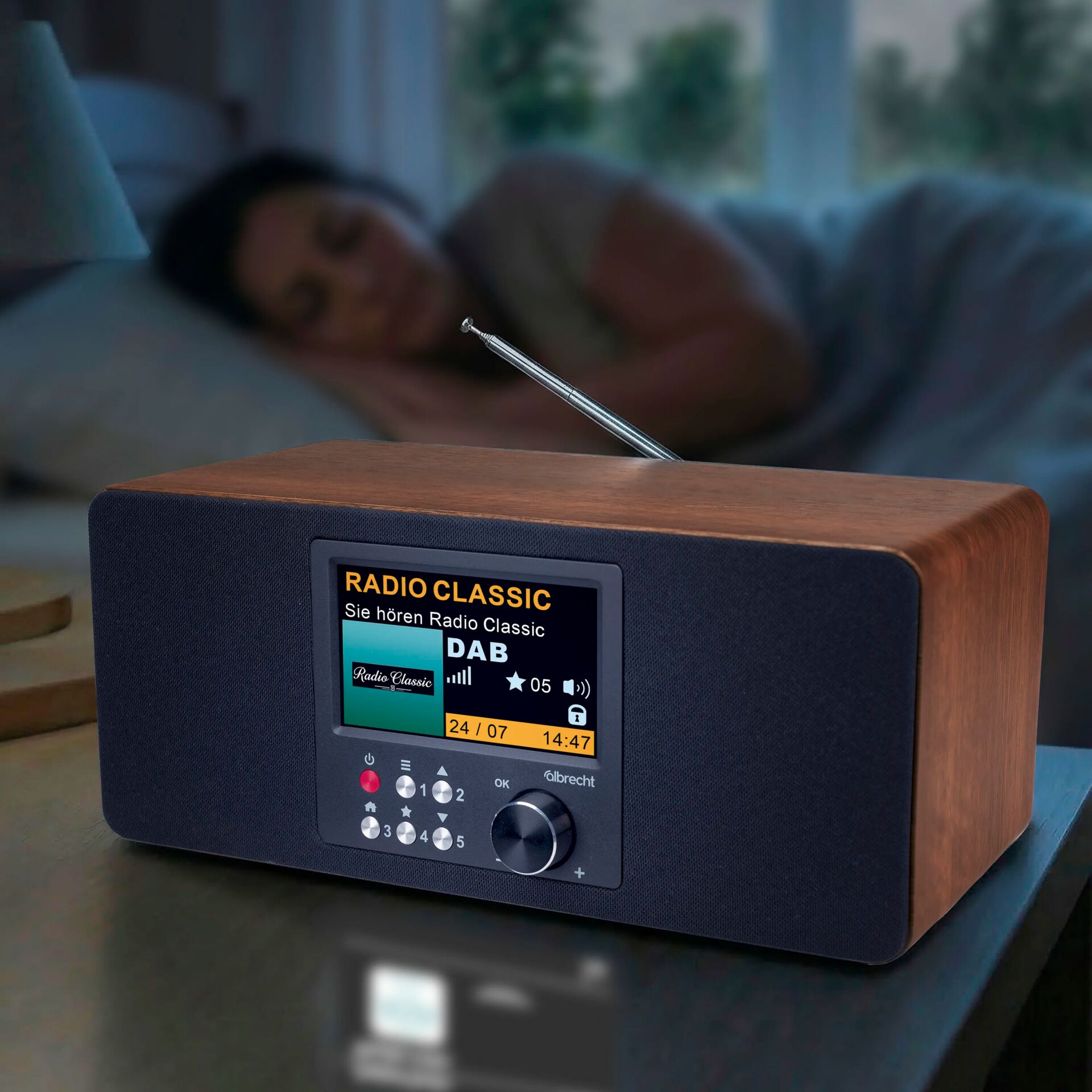 Radio, Radio-Kompakt, Holzgehäuse, DAB, Lautsprecher