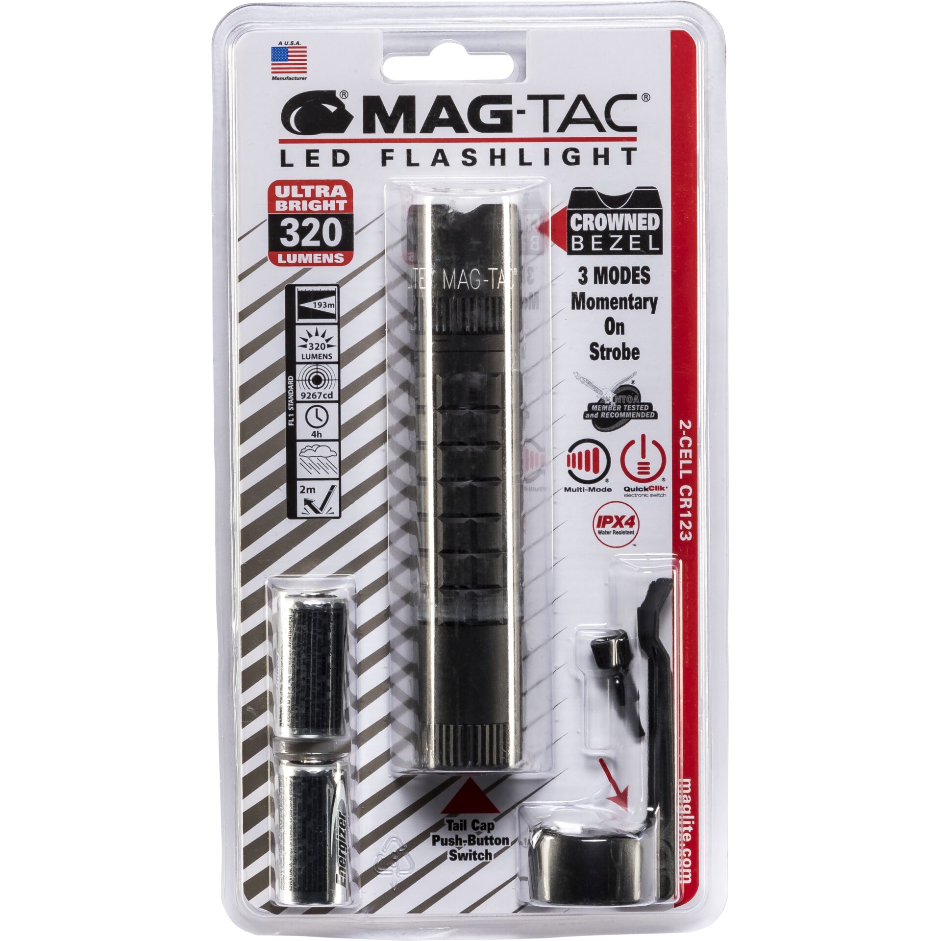 Maglite Mag-Tac crowned bezel  Taschenlampe