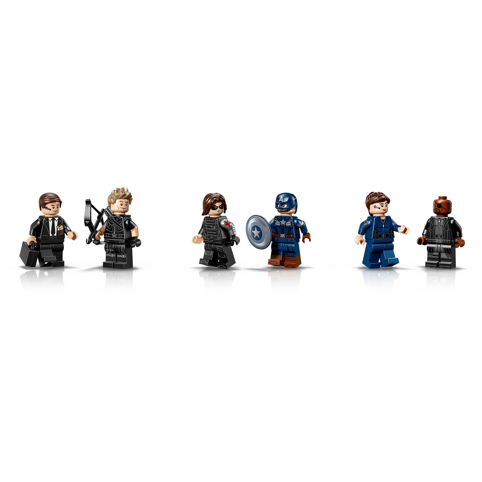 Lego, Superhelden, Minifiguren, Team Captain, Schwarz