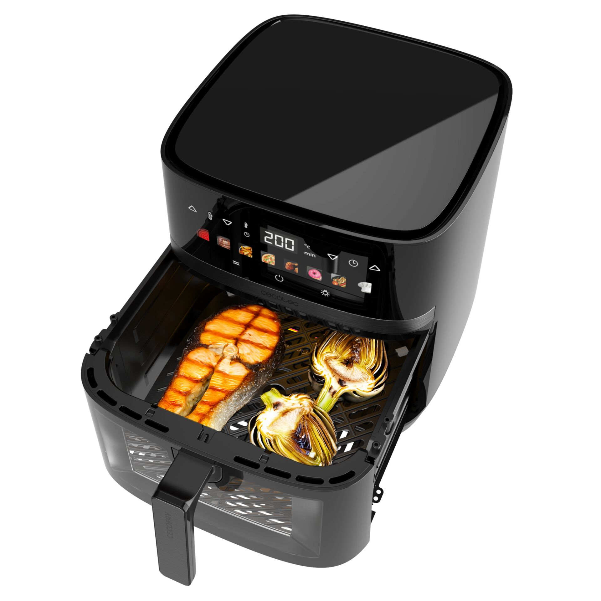 Fritteuse, Airfryer, Gesundheitskocher, Schwarz, Hähnchenkörner