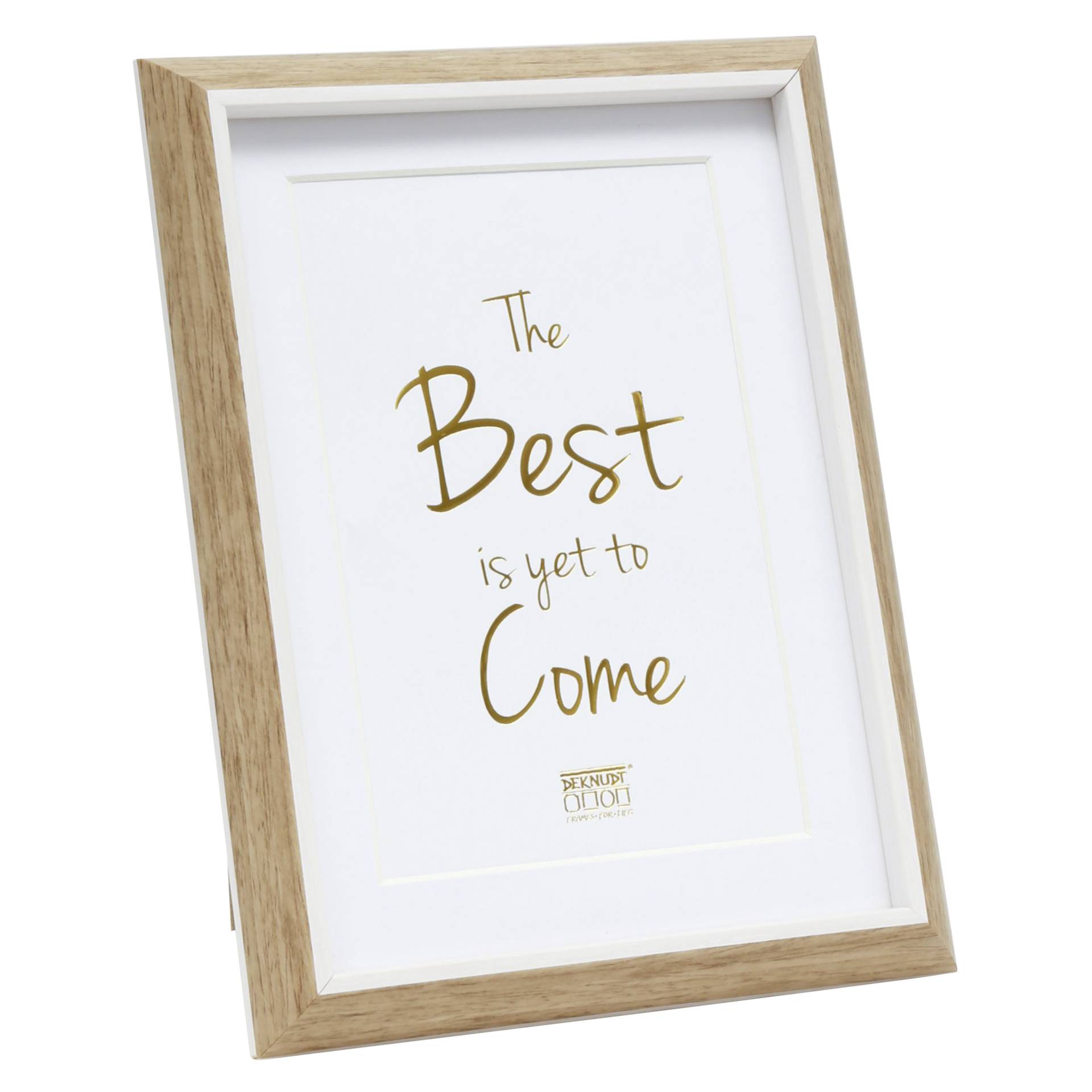 Deknudt S46WG4 P1 Kunstst. 13x18  natur, weiße Kante, Passepartout