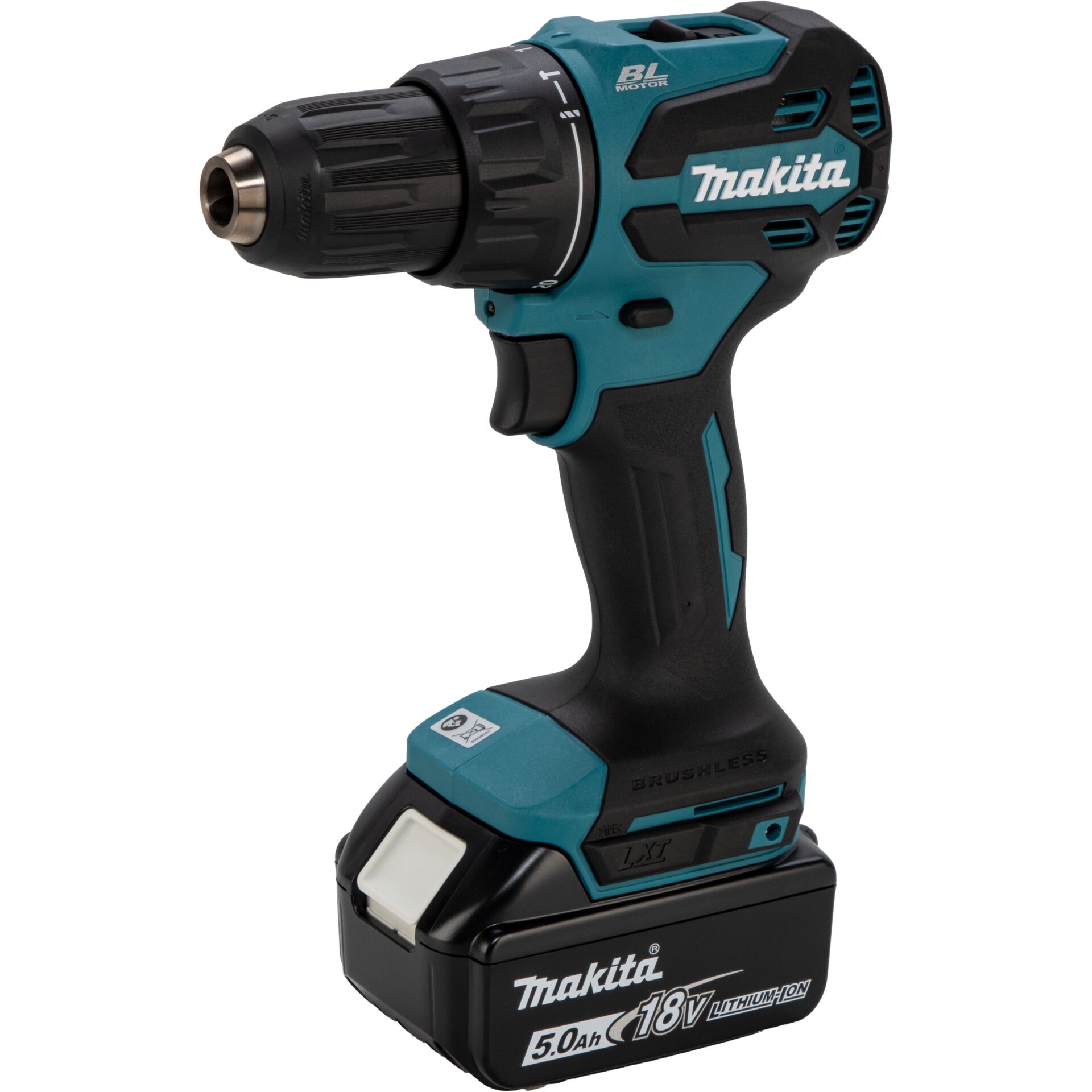 Akku-Bohrschrauber, Lithium-Ionen, 18V, Kompakt, Grau-Blau, Akku-Bohrschrauber, 12V/18V, Makita, Li-Ionen, Kompakt