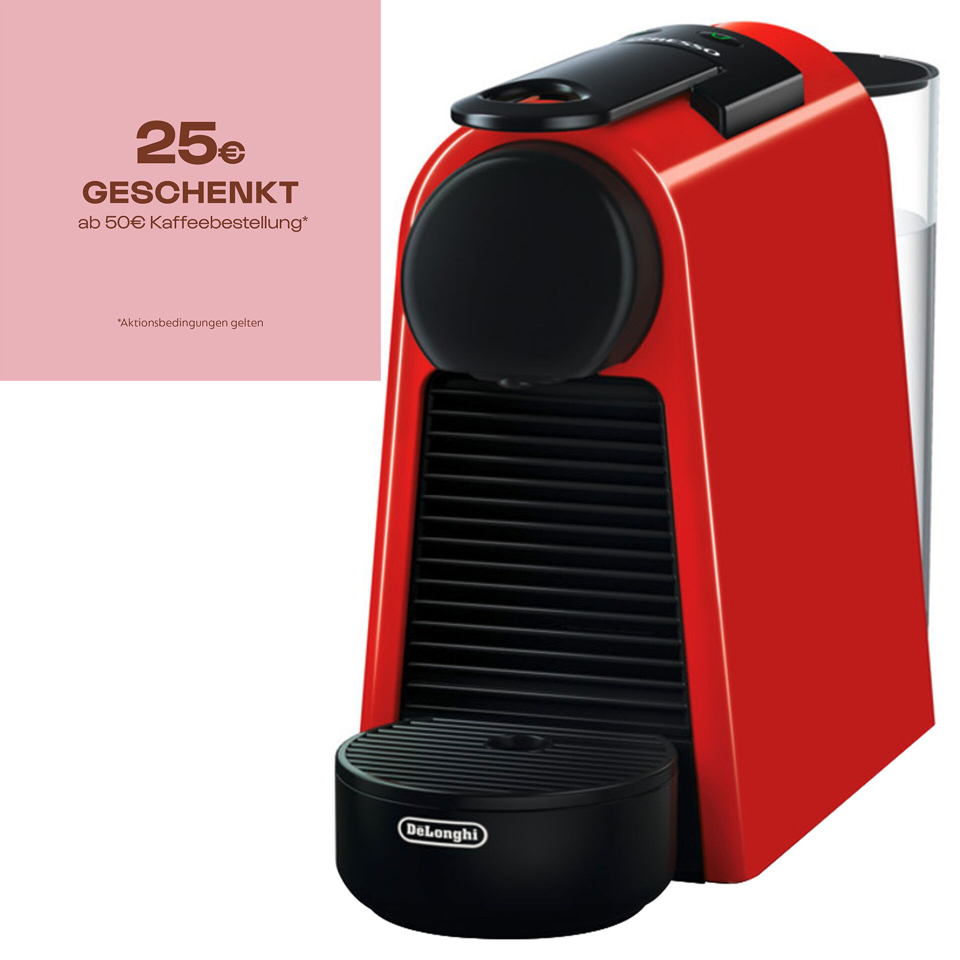 Pokal, Pokal, Kaffeemasch, Nespresso Vertuo, Kaffeeautomat, Kapselmaschine, Rot, Kaffeemaschine, Kapselmaschine, Rot, Kaffeeautomat, Edelstahl/Plastik-Design