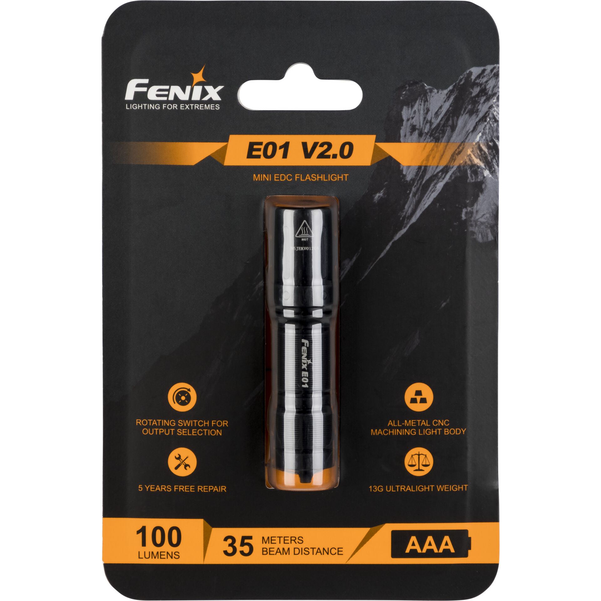 Fenix E01 V2.0 100 lm  Taschenlampe