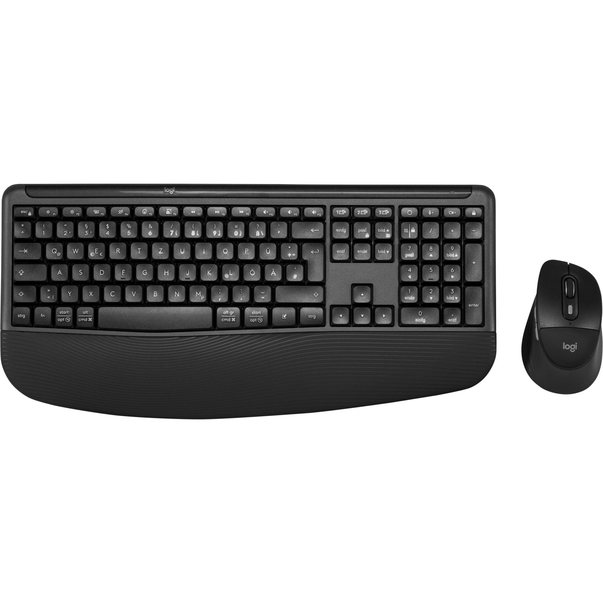 Tastatur, Kabellose Tastatur, QWERTZ, Drucktasten, Maussets