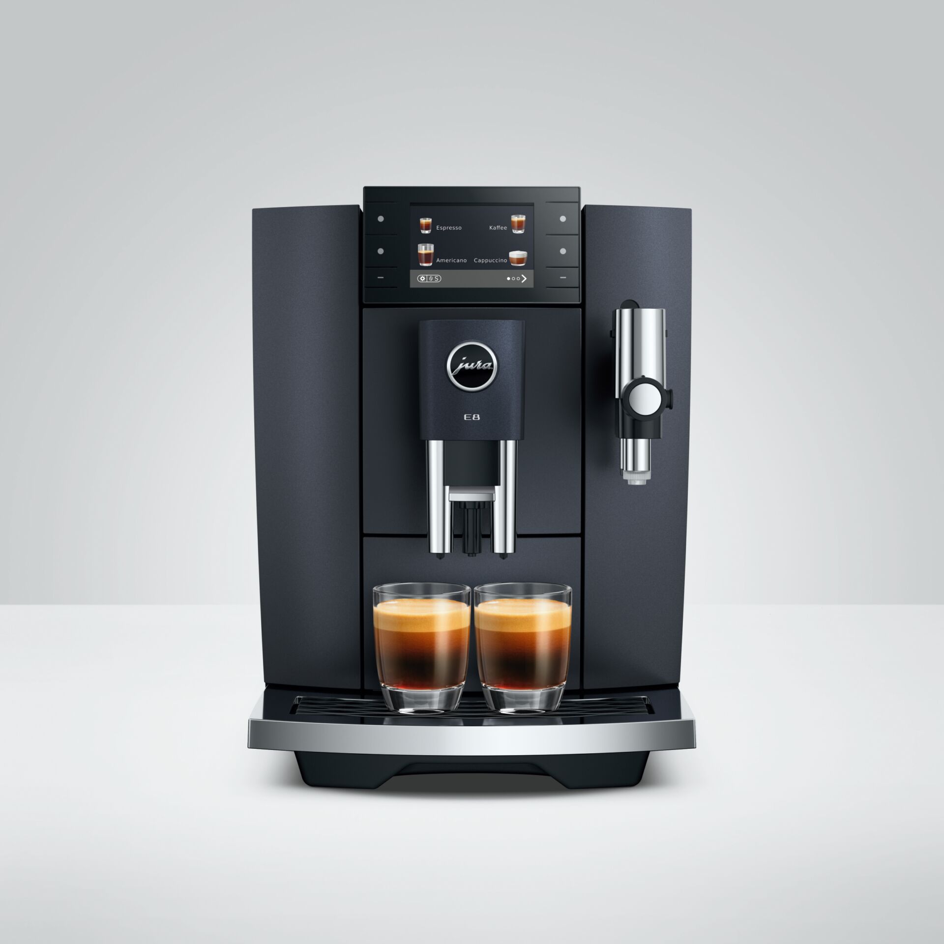 Kaffeemaschine, Edelstahl, Espresso, Milchaufschäumer, Kaffeeausgabe