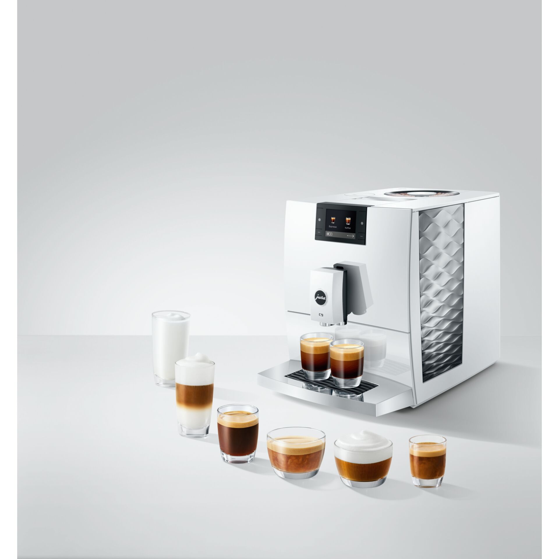 Kaffeemaschine, Espressomaschine, Kaffeezubereitung, Schaumkappe, Weiß