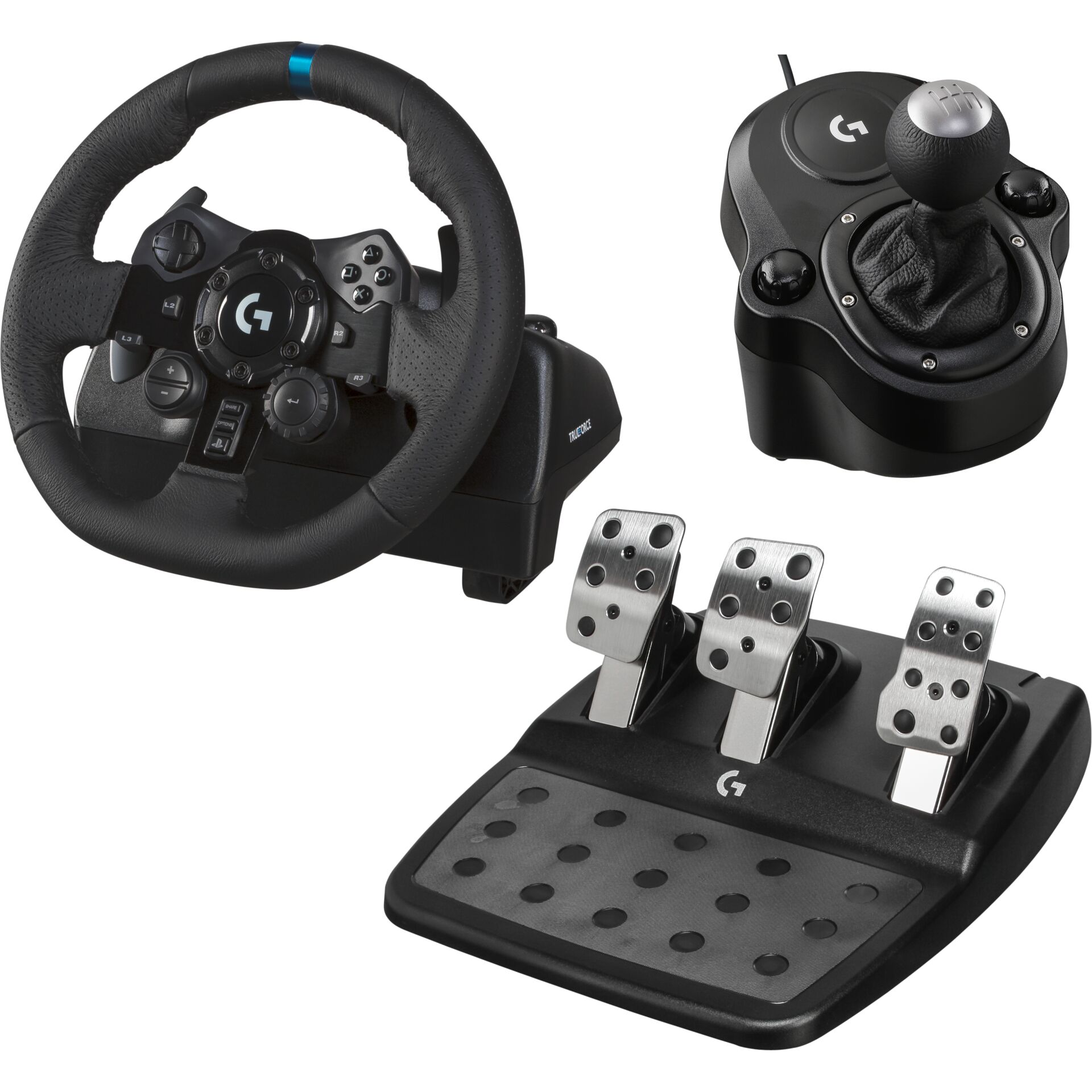Gaming-Lenkrad, Pedale, Joystick, Schaltknauf, Flight-Simulator-Set