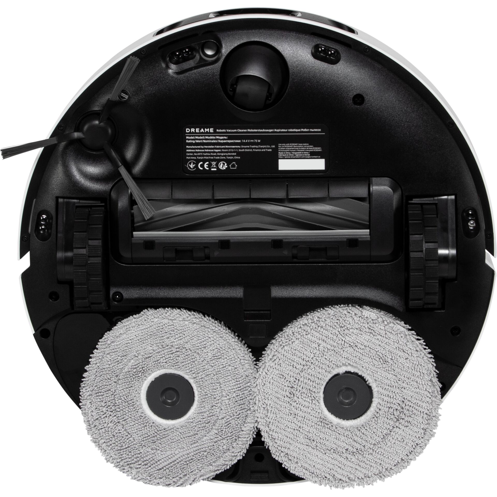 Roboterstaubsauger, Mop-Pads, Schwänze?, Drehbürsten, Unterseite