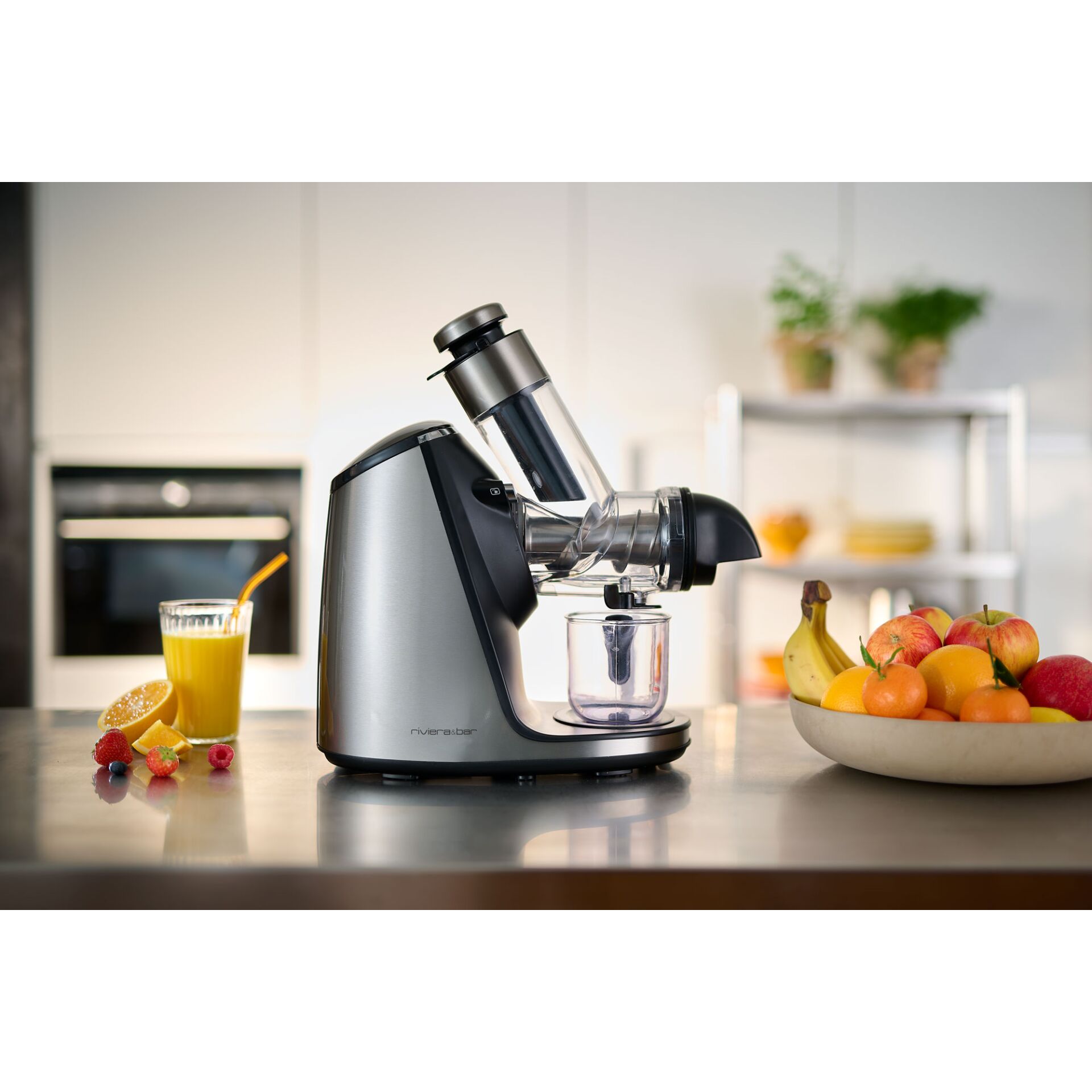 Entsafter, SlowJuicer, Großes Display, Metallgehäuse, Fruchtkorb